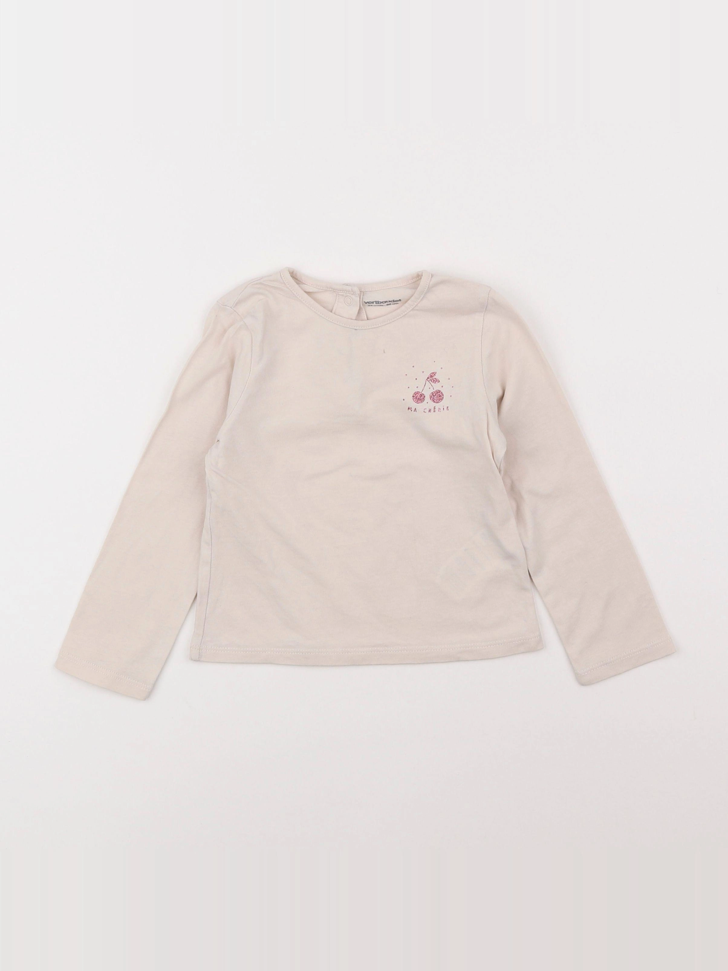 Vertbaudet - tee-shirt rose - 2 ans