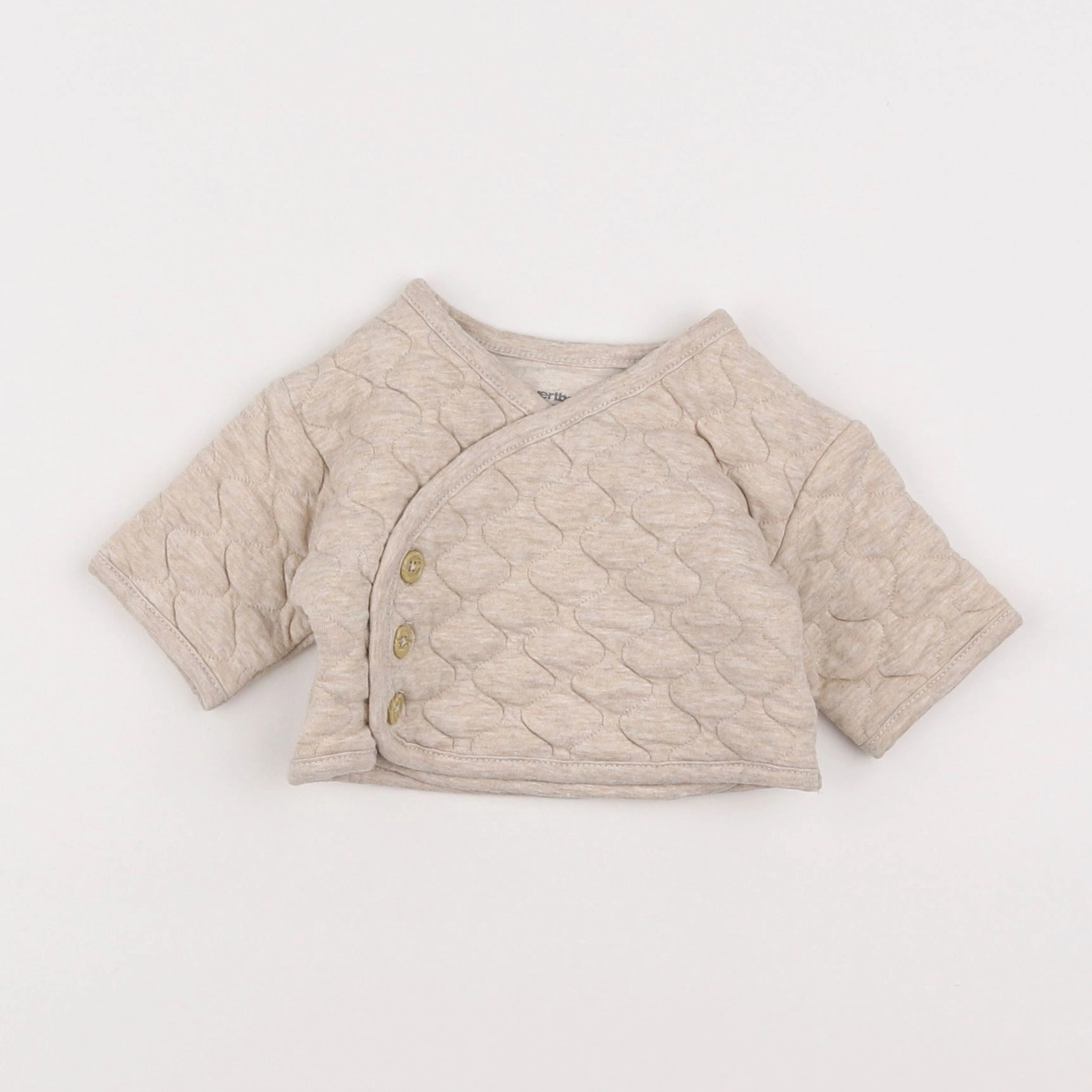 Vertbaudet - sweat beige - 0 mois