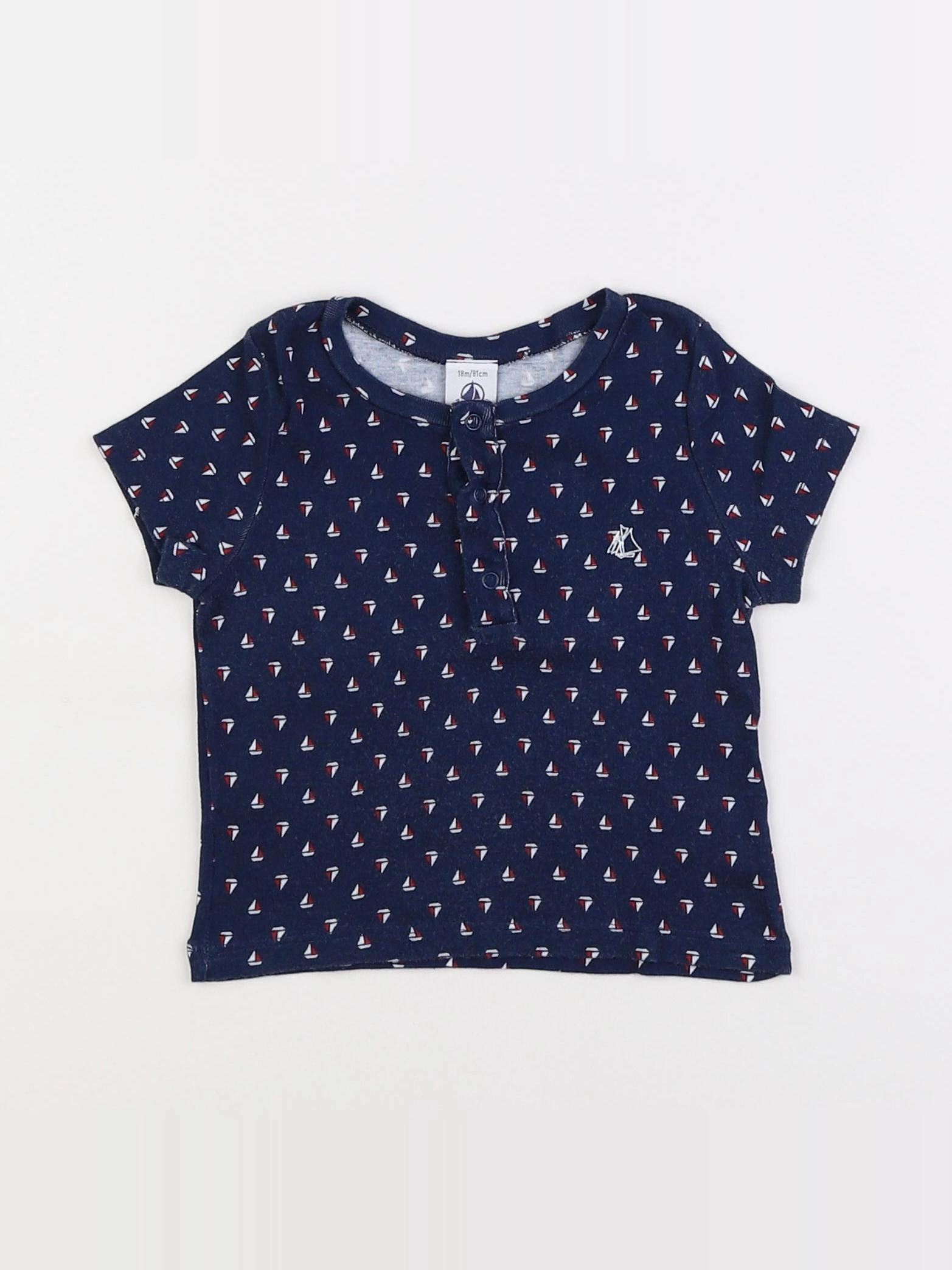 Petit Bateau - tee-shirt bleu - 18 mois