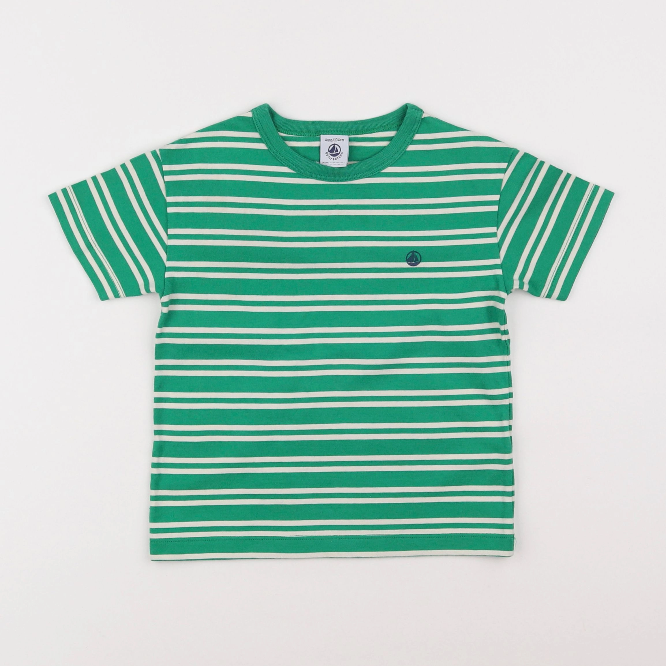 Petit Bateau - tee-shirt vert - 4 ans