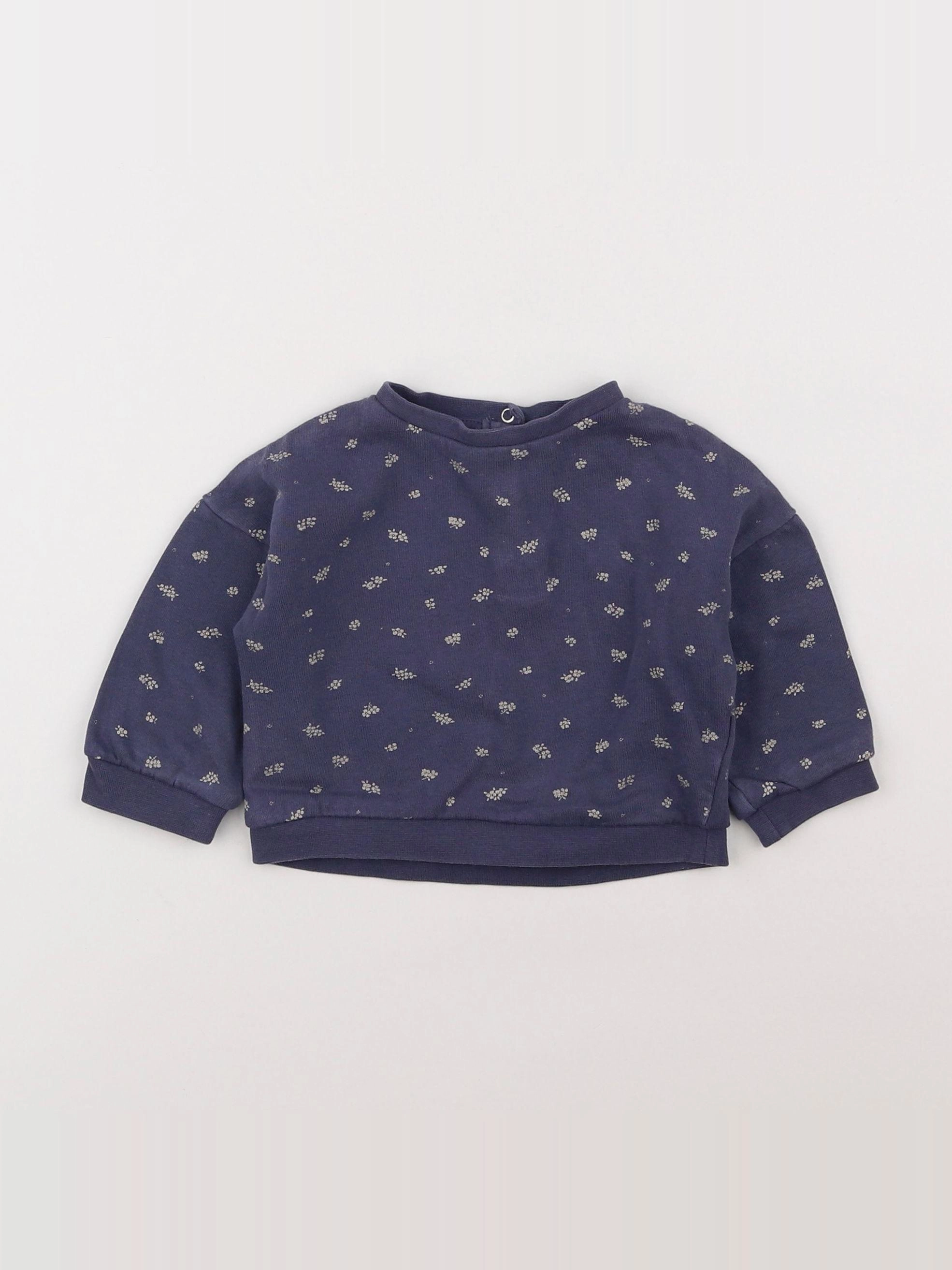 Vertbaudet - sweat bleu - 6 mois