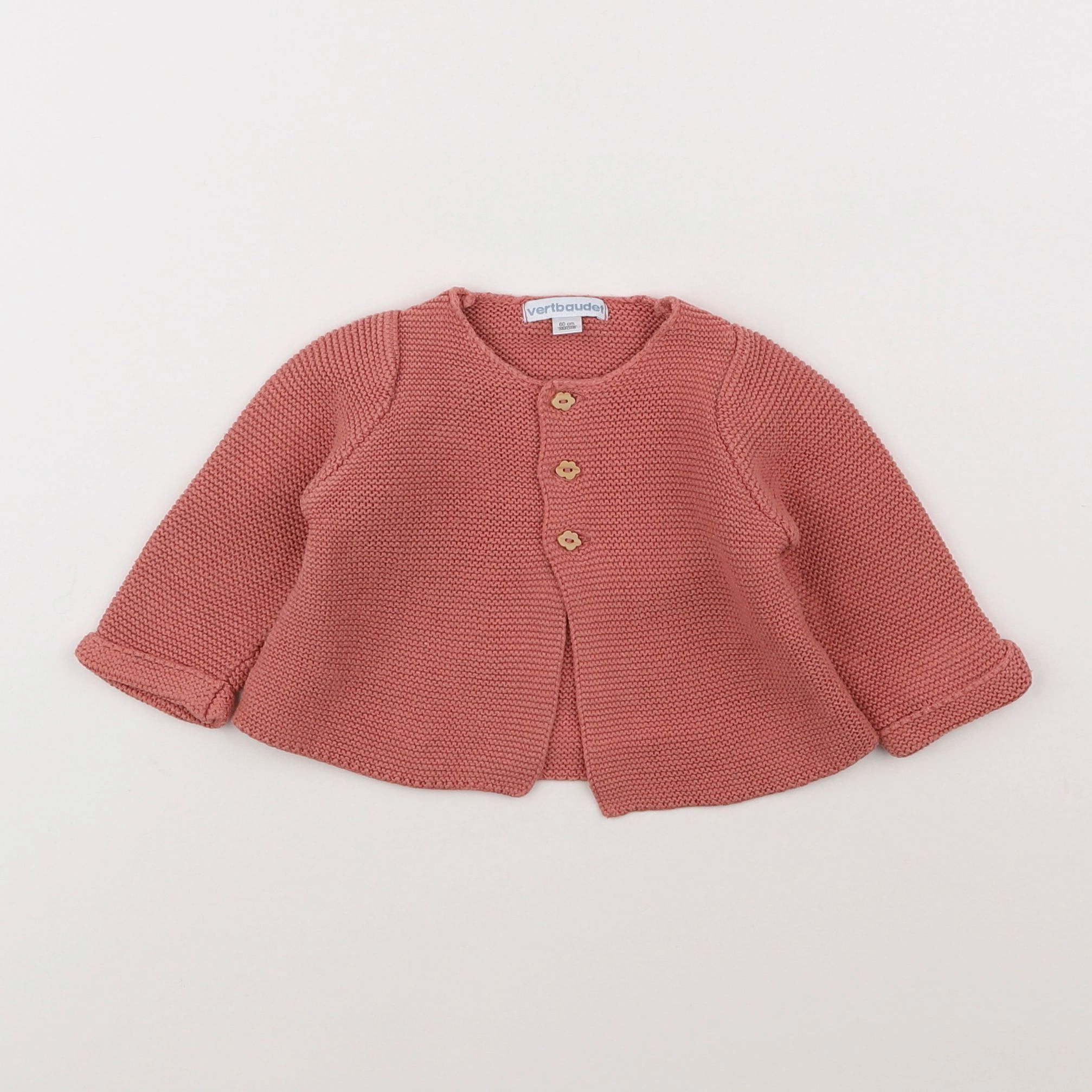 Vertbaudet - gilet rose - 3 mois