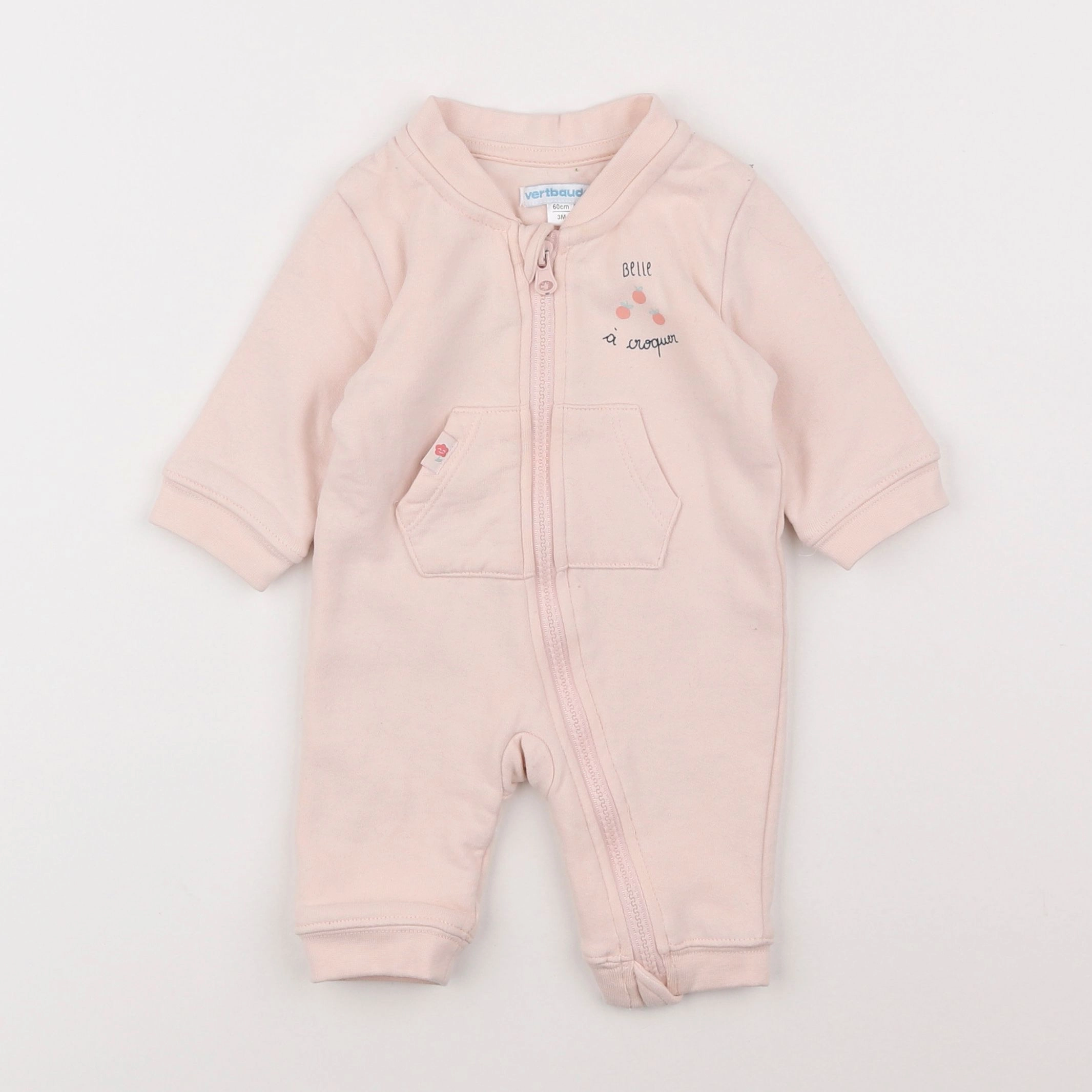 Vertbaudet - combinaison rose - 3 mois