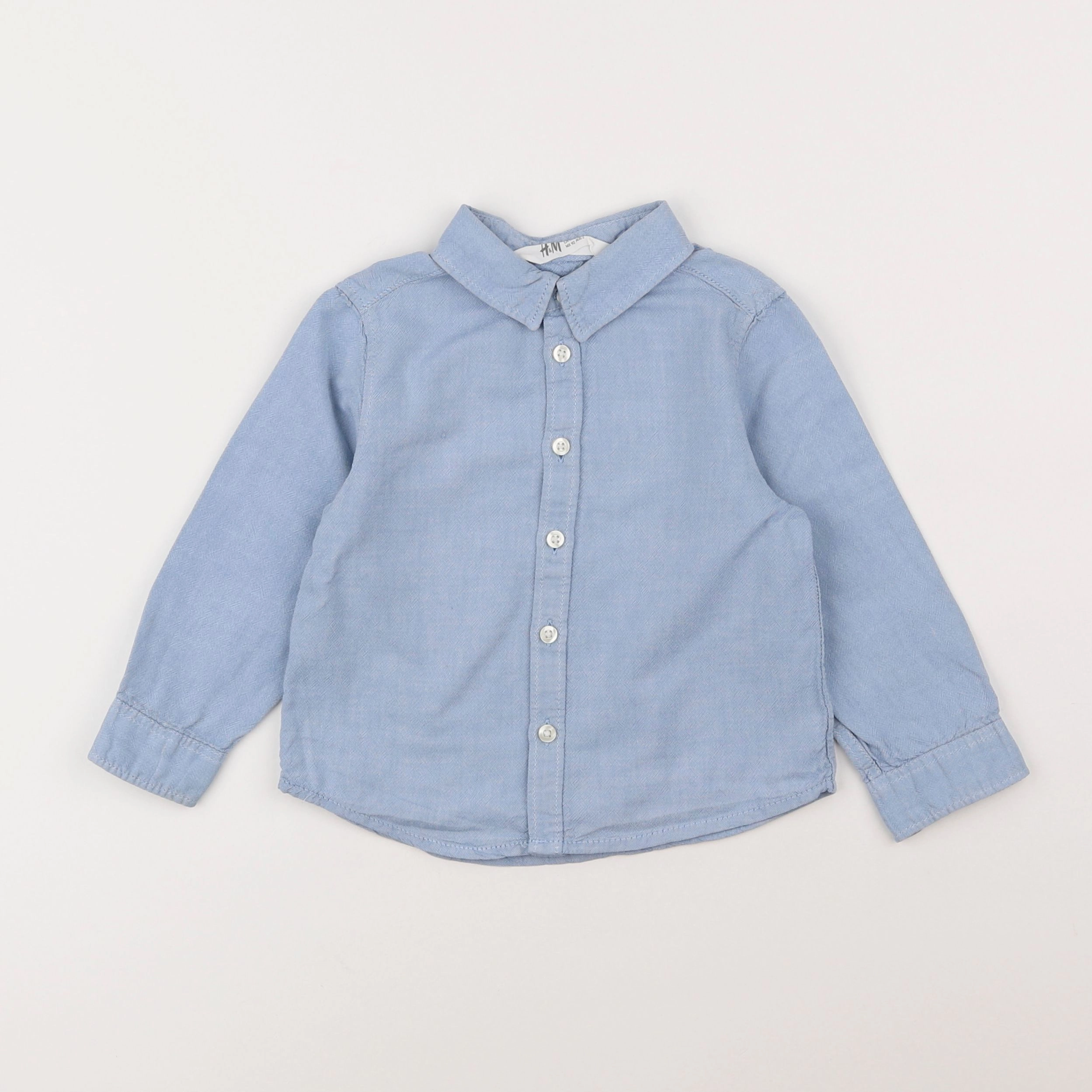 H&M - chemise bleu - 18 mois à 2 ans
