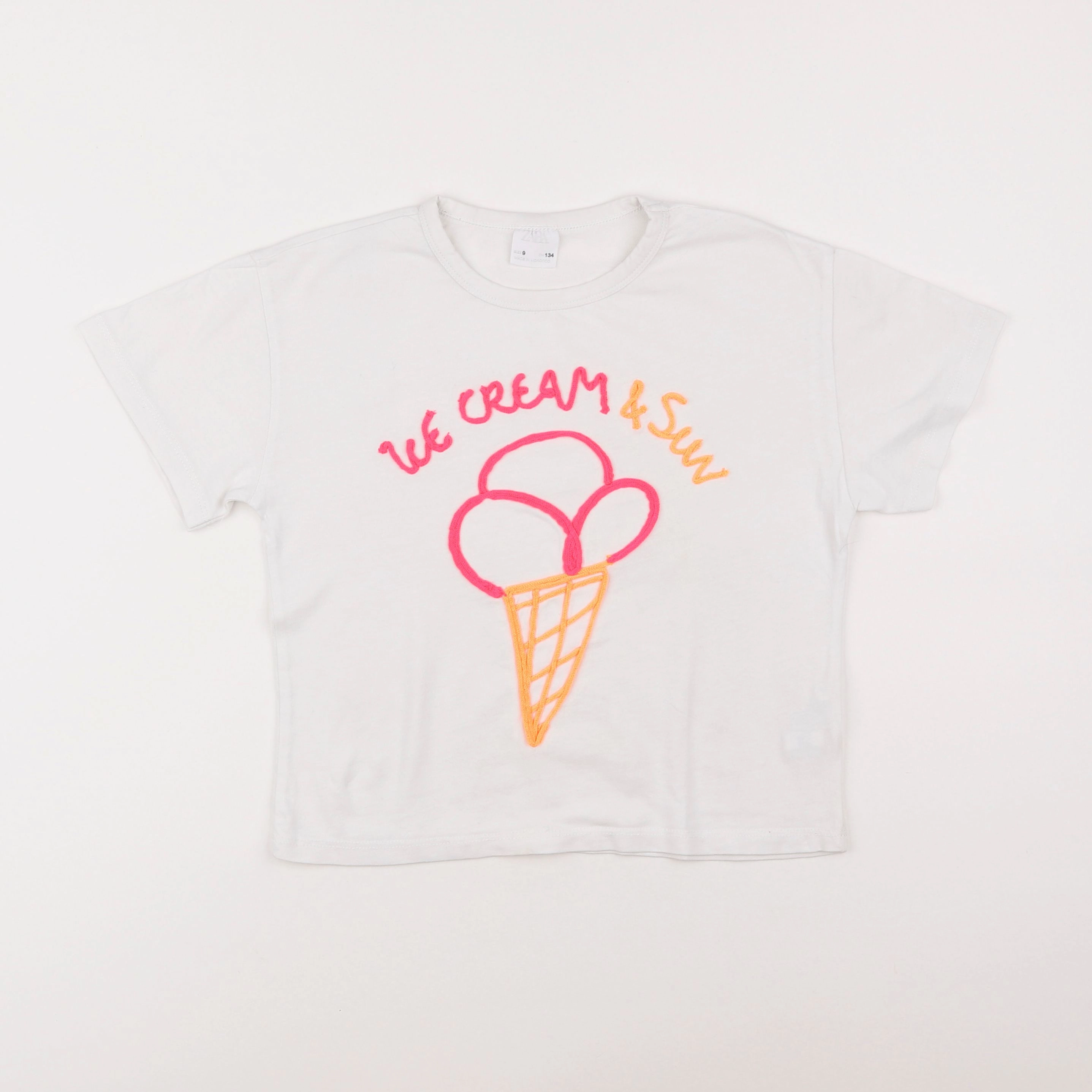 Zara - tee-shirt blanc - 9 ans