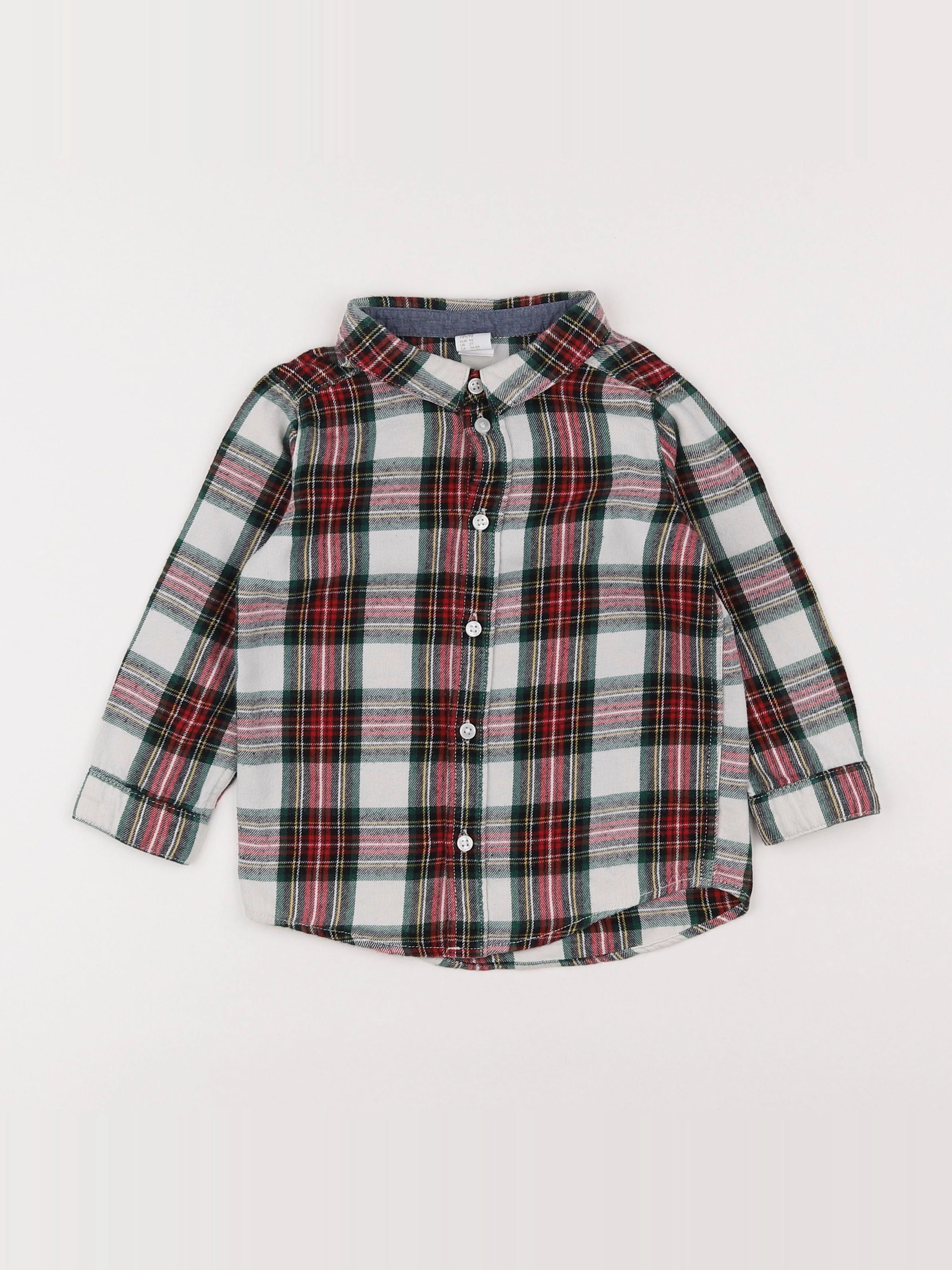 H&M - chemise rouge - 18 mois à 2 ans
