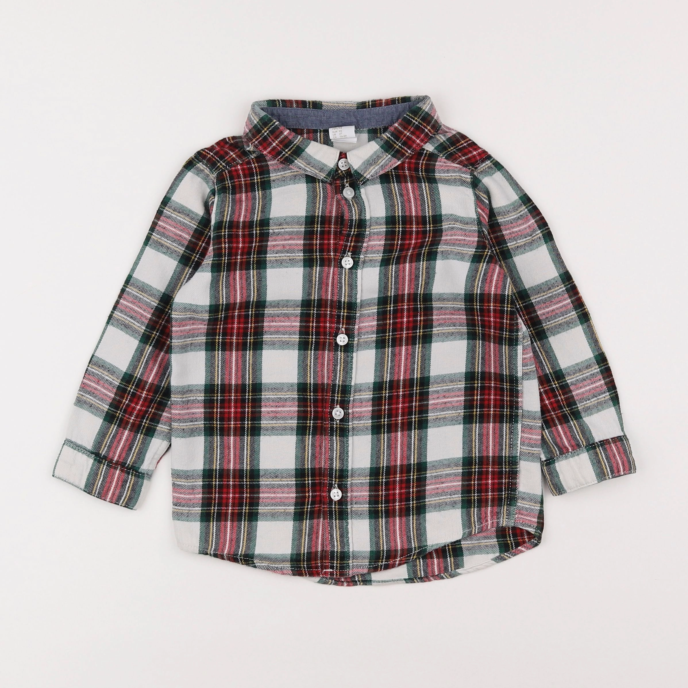 H&M - chemise rouge - 18 mois à 2 ans