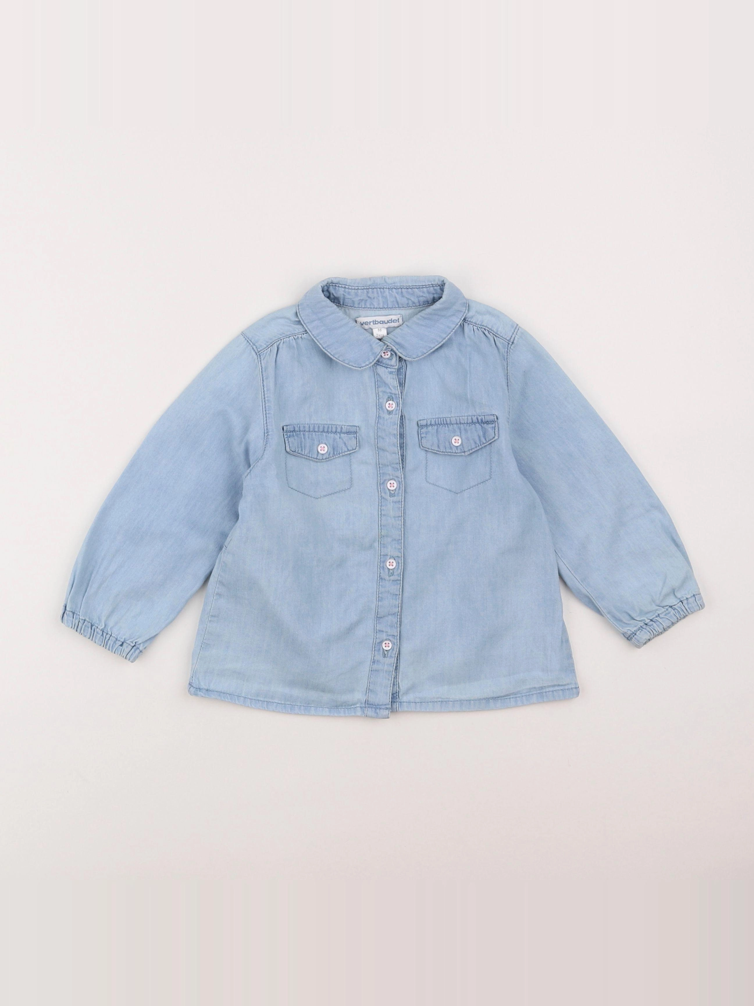Vertbaudet - chemise bleu - 2 ans