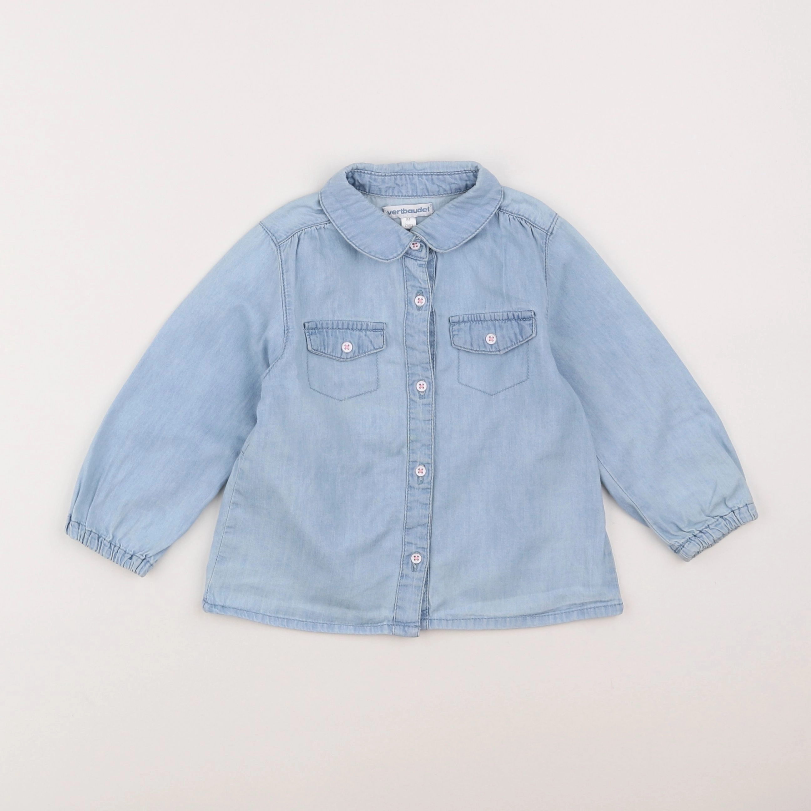 Vertbaudet - chemise bleu - 2 ans