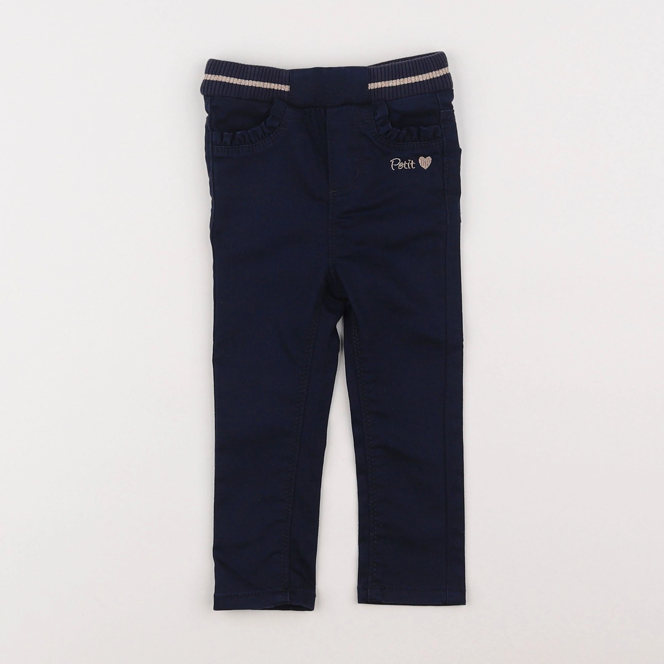 Vertbaudet - pantalon bleu - 2 ans