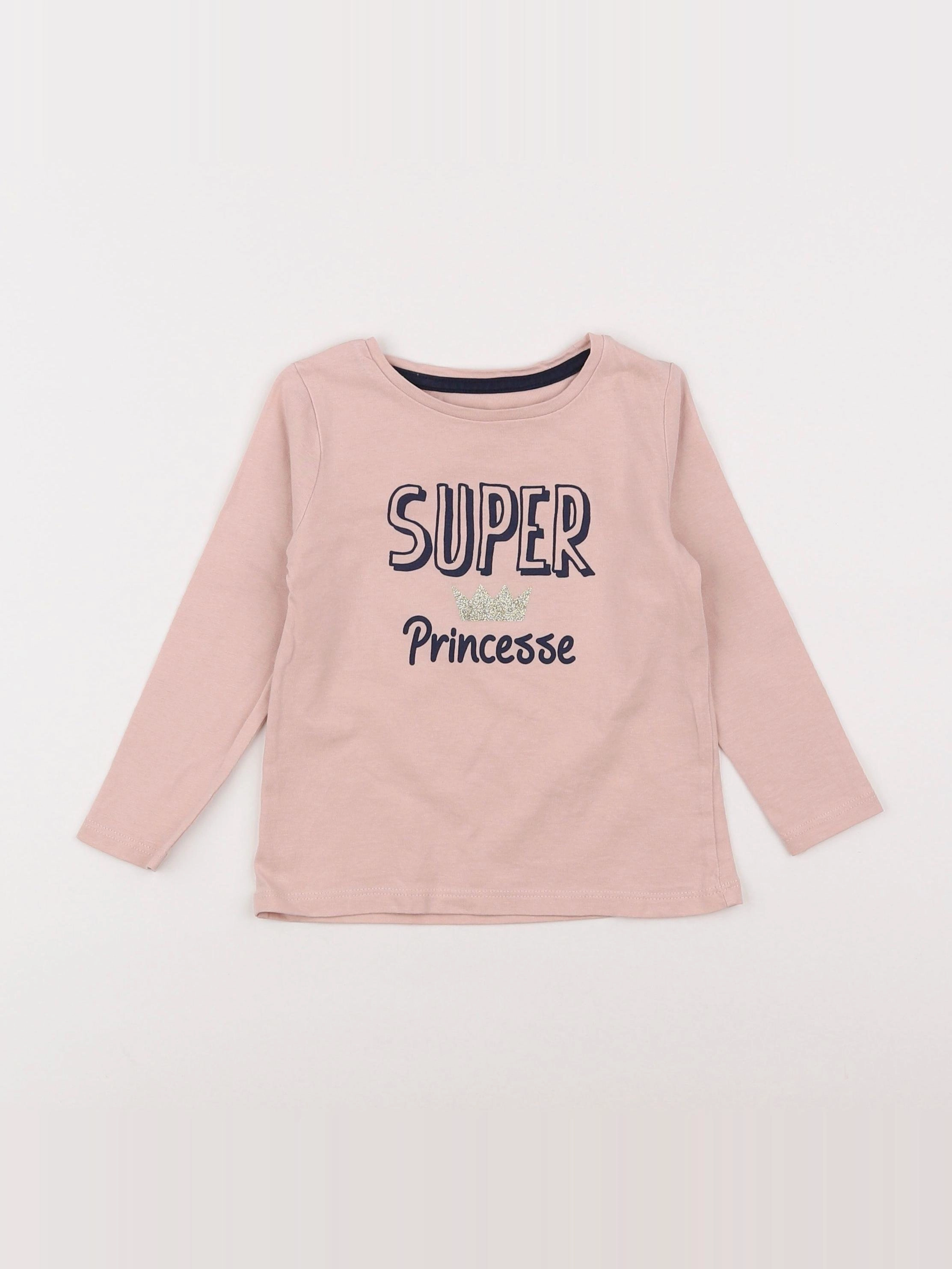 Vertbaudet - tee-shirt rose - 2 ans