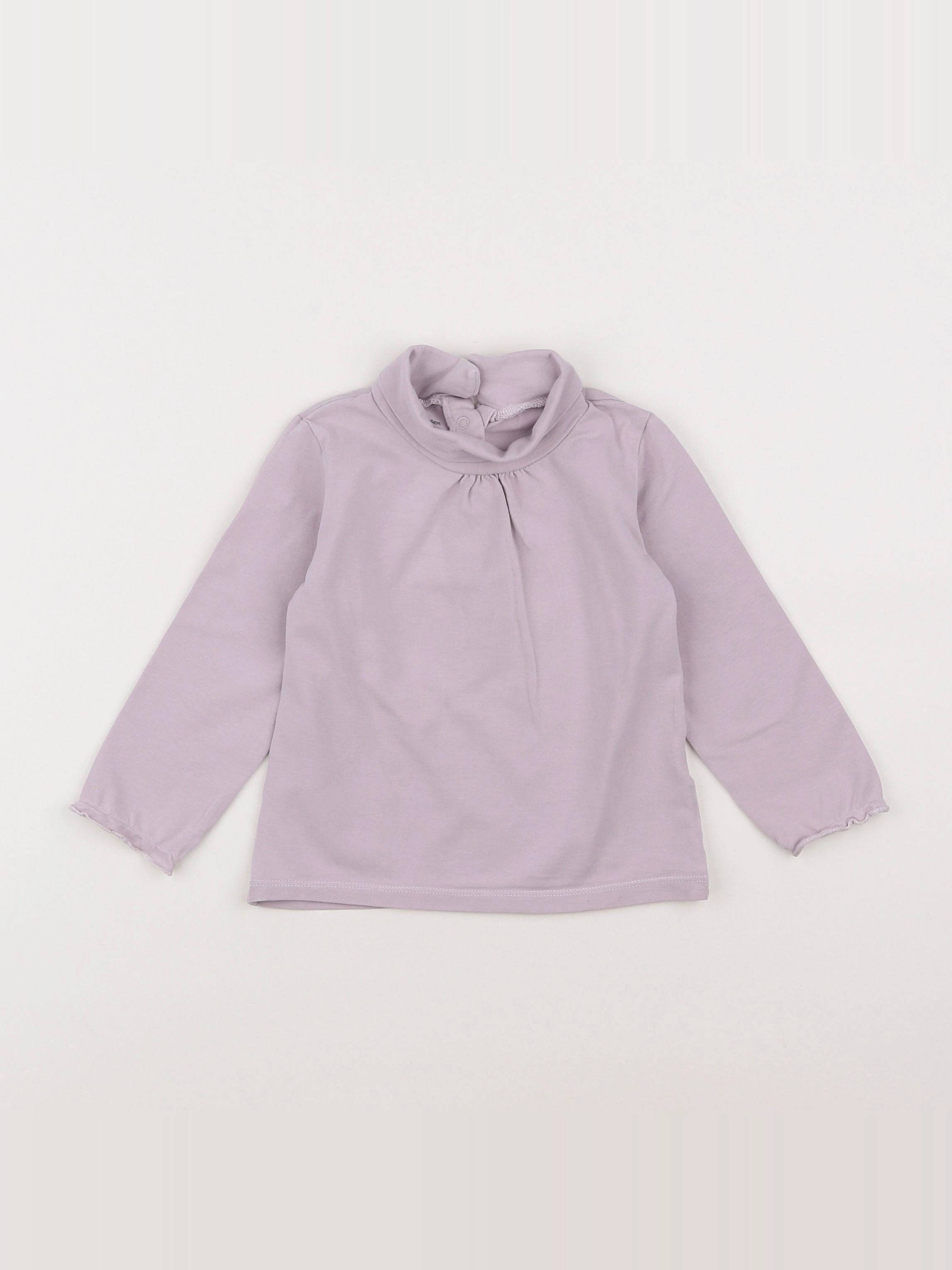 Vertbaudet - sous-pull violet - 2 ans