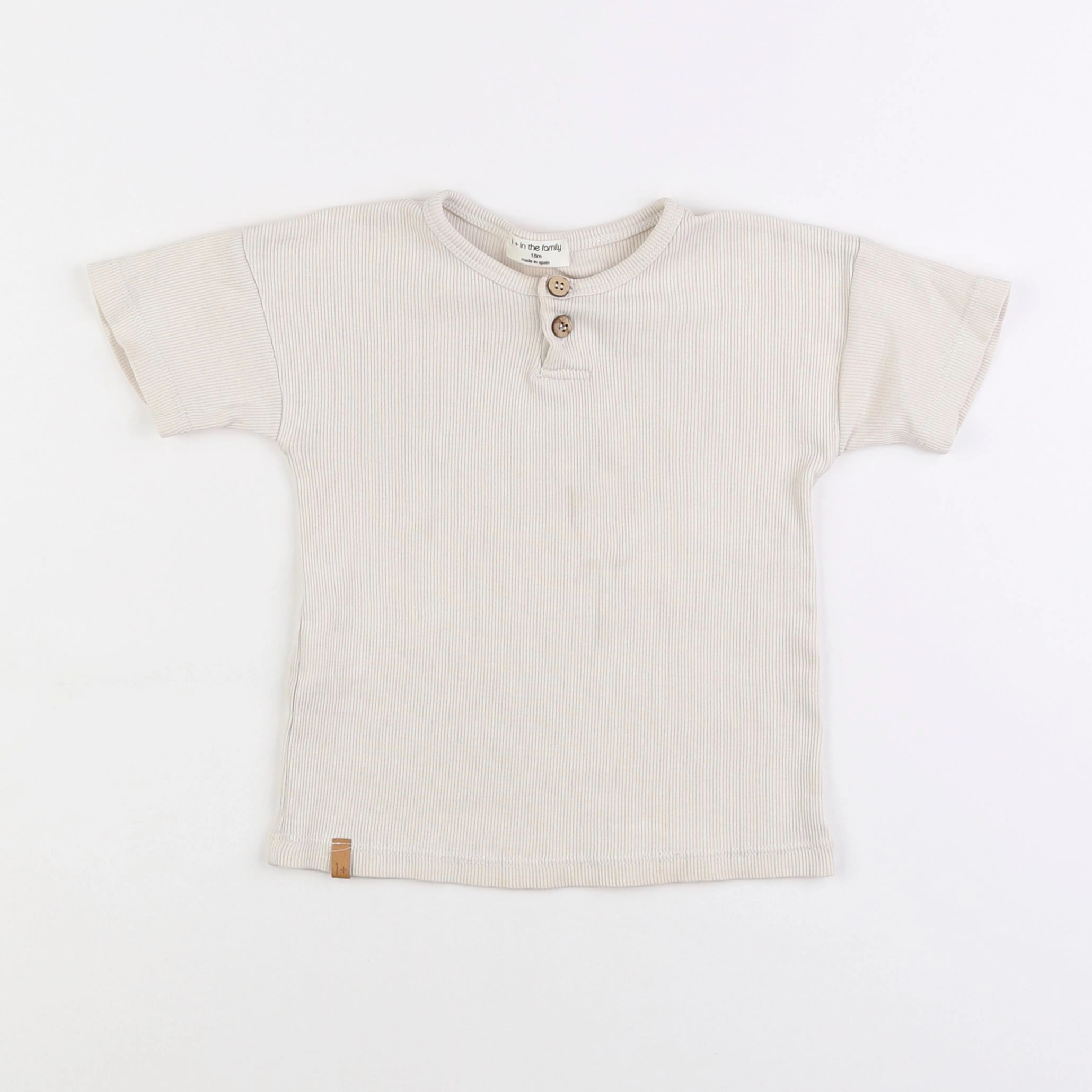 1+ In the family - tee-shirt beige - 18 mois