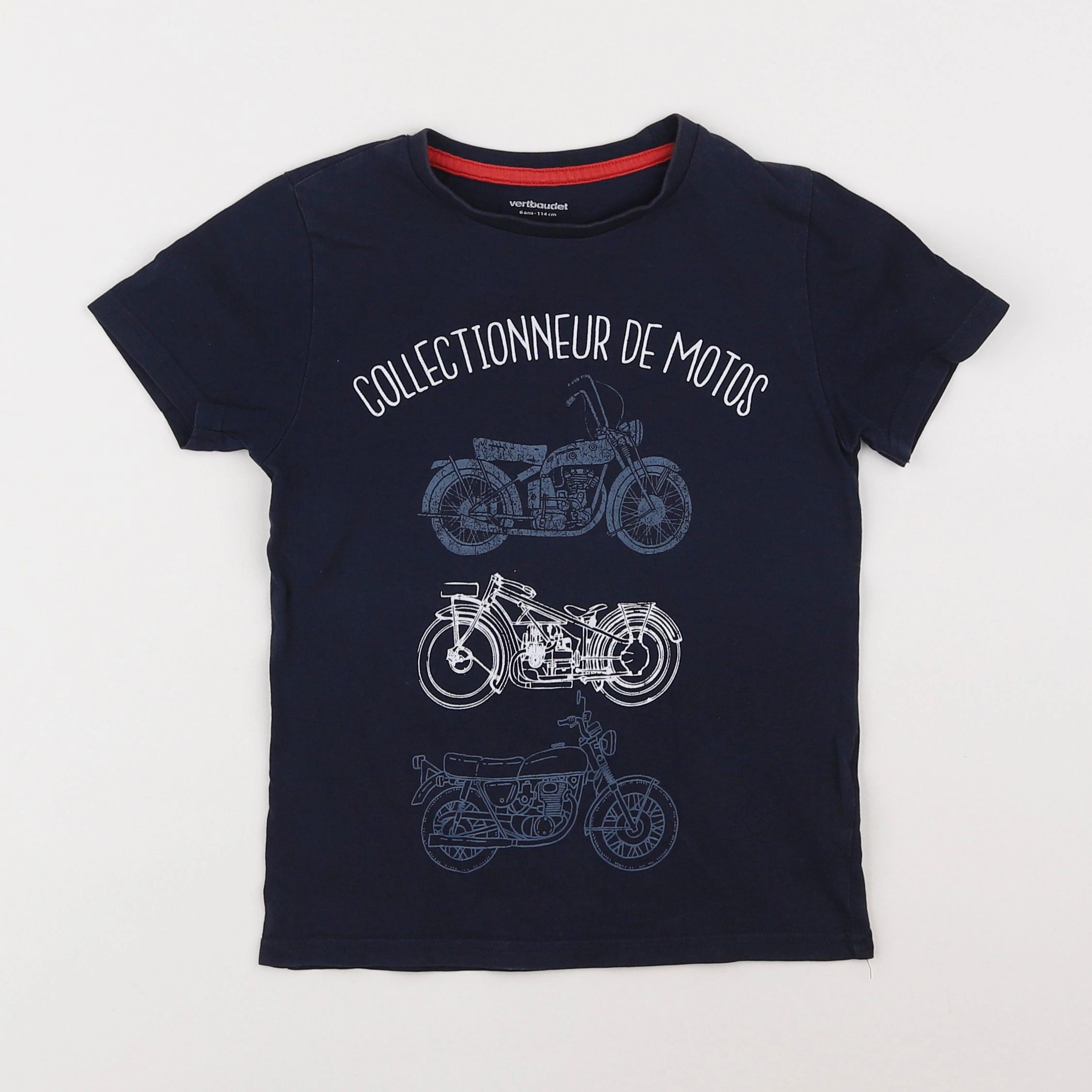 Vertbaudet - tee-shirt bleu - 6 ans