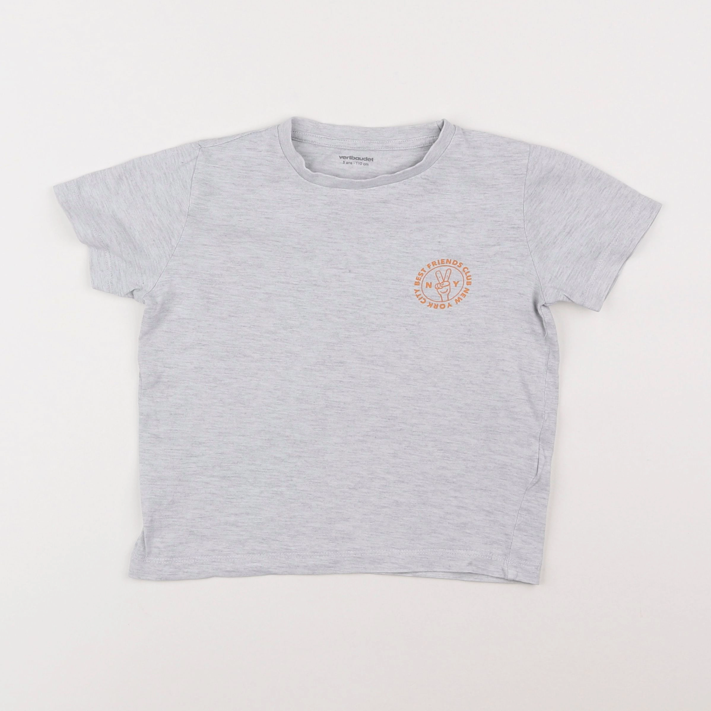 Vertbaudet - tee-shirt gris - 5 ans