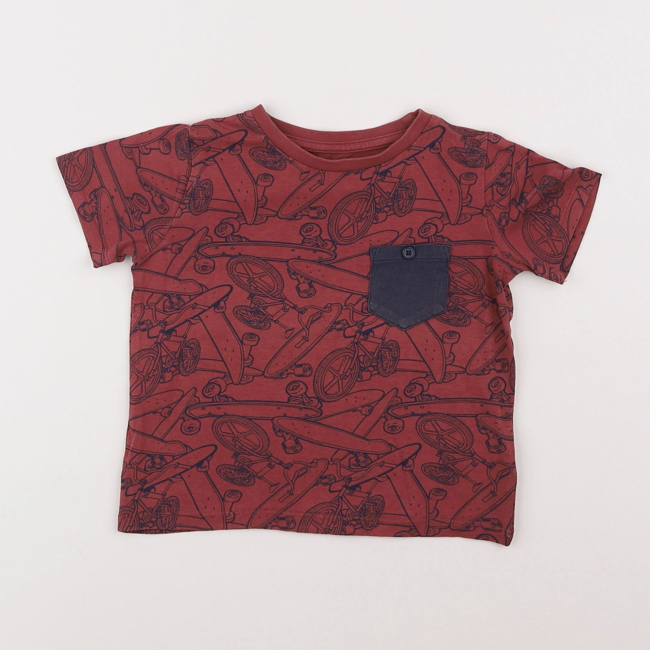 Vertbaudet - tee-shirt rouge - 3 ans