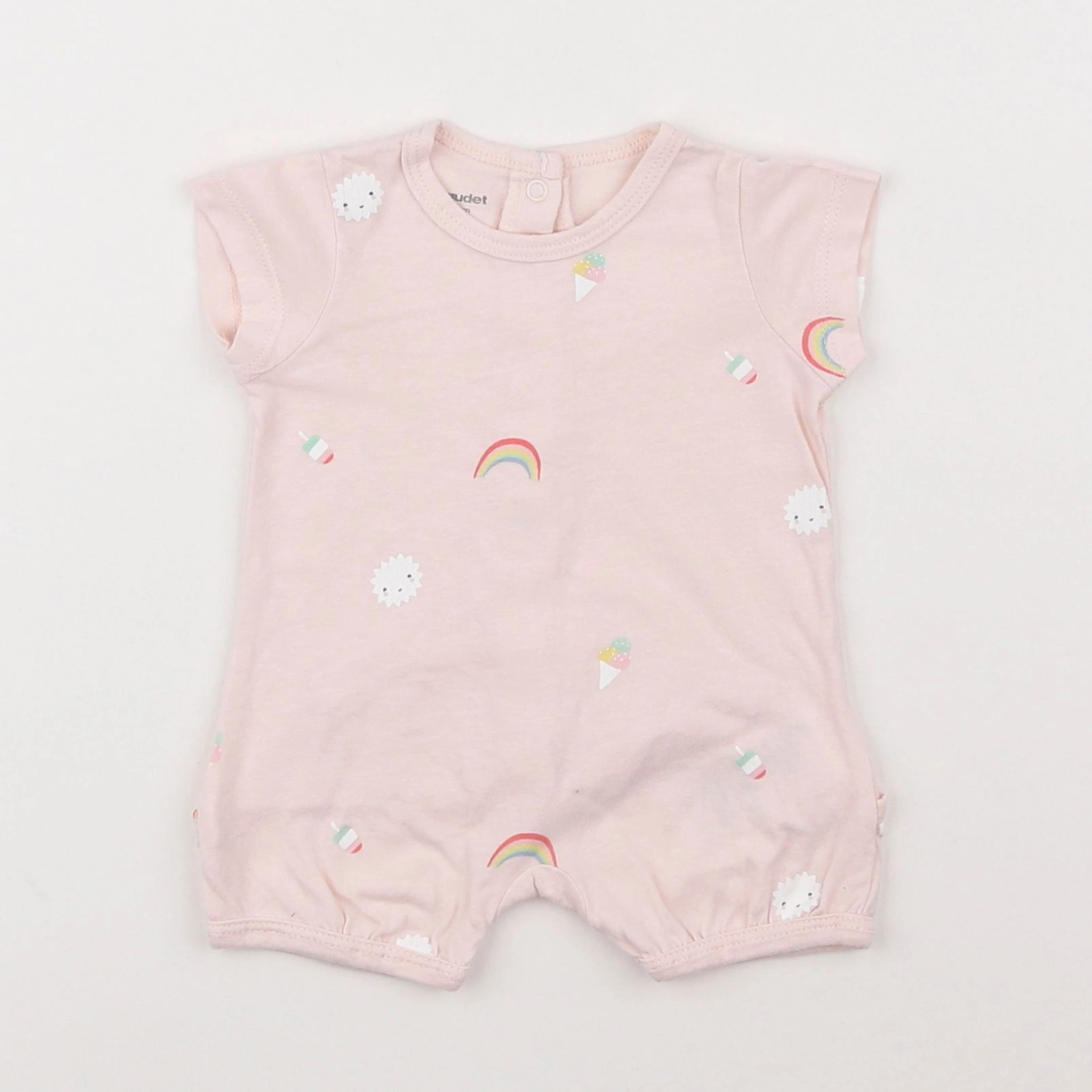 Vertbaudet - pyjama coton rose - 1 mois