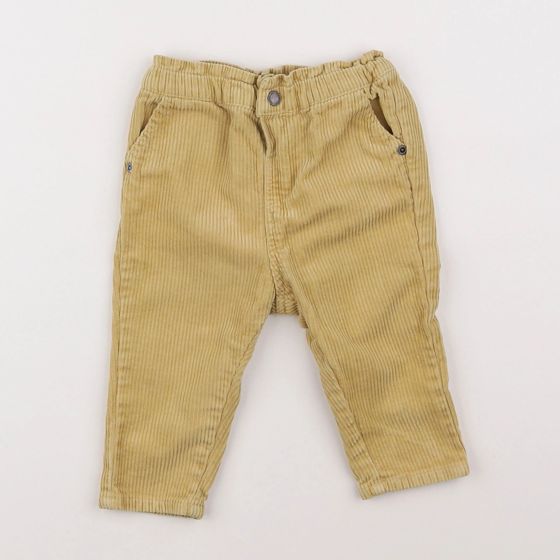 Vertbaudet - pantalon jaune - 9 mois