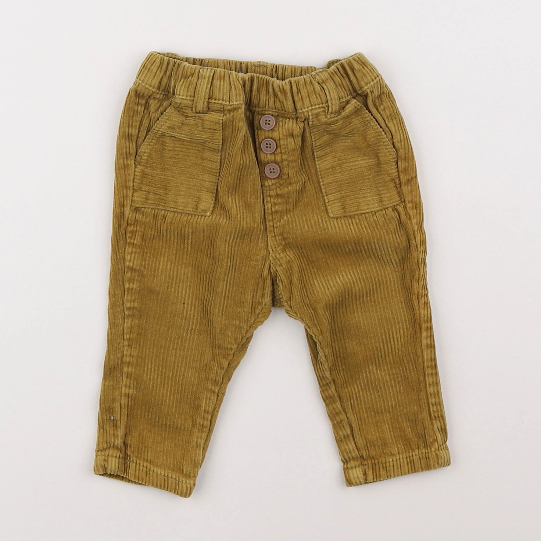 Vertbaudet - pantalon jaune - 6 mois