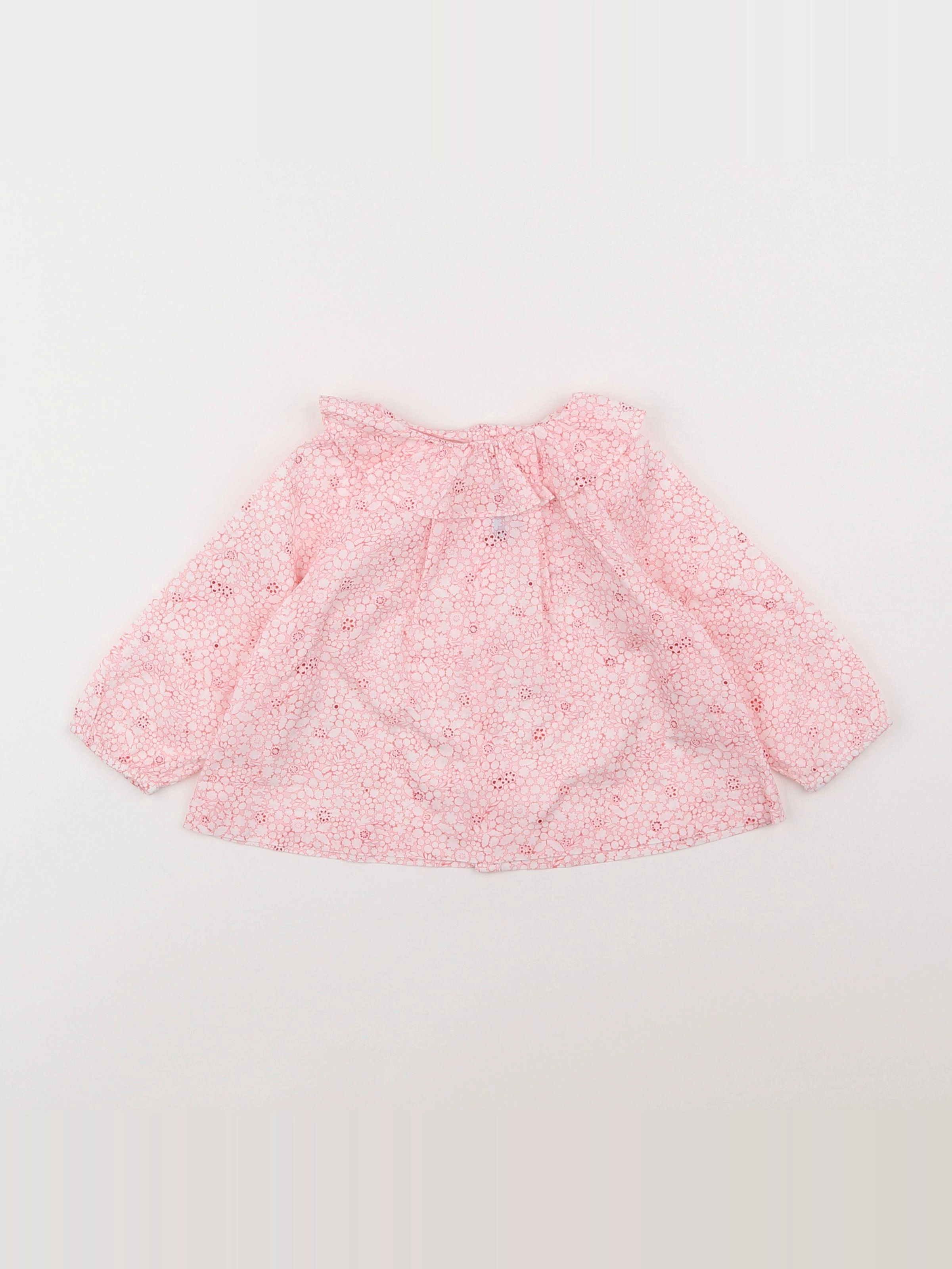 Jacadi - blouse liberty rose - 12 mois