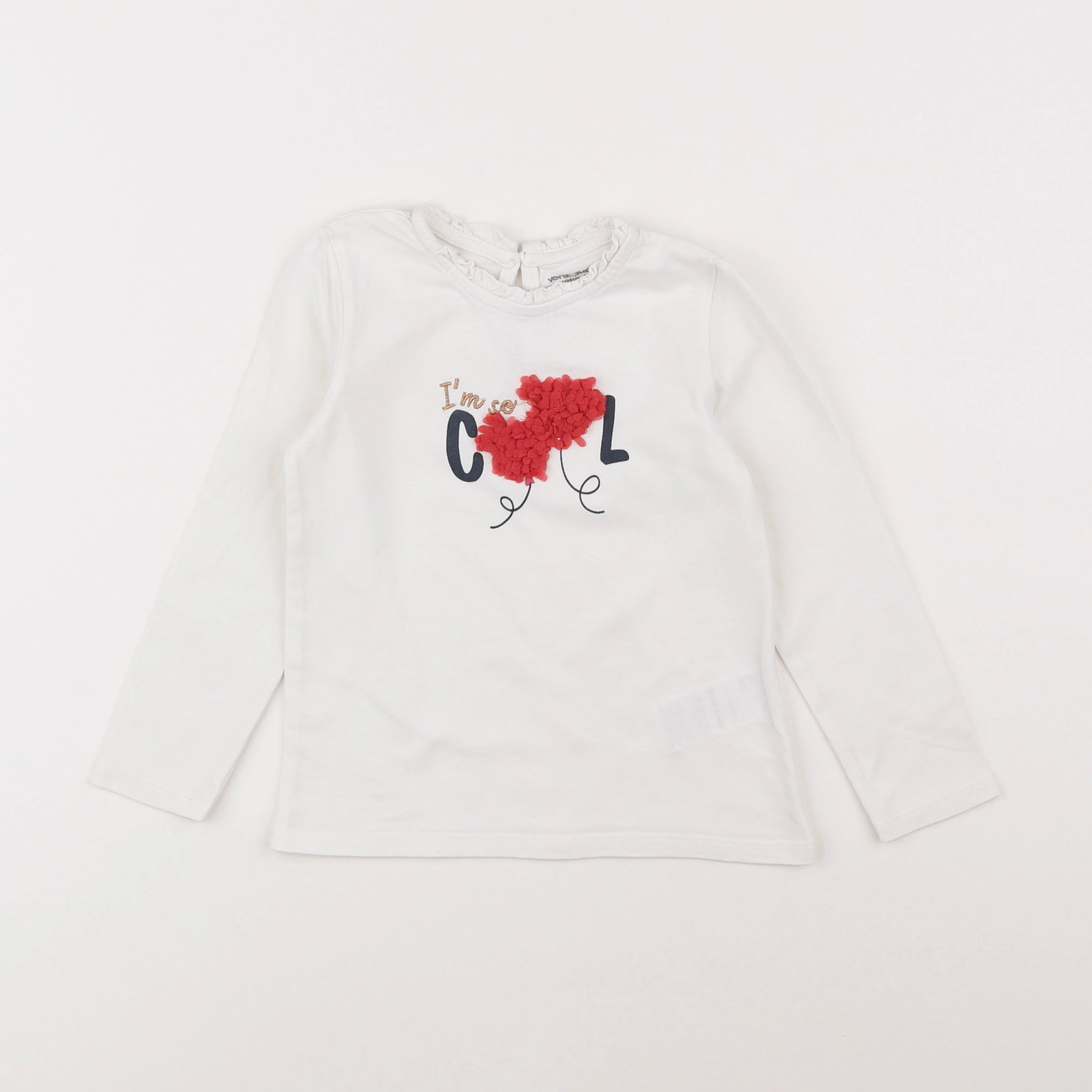 Vertbaudet - tee-shirt blanc - 4 ans