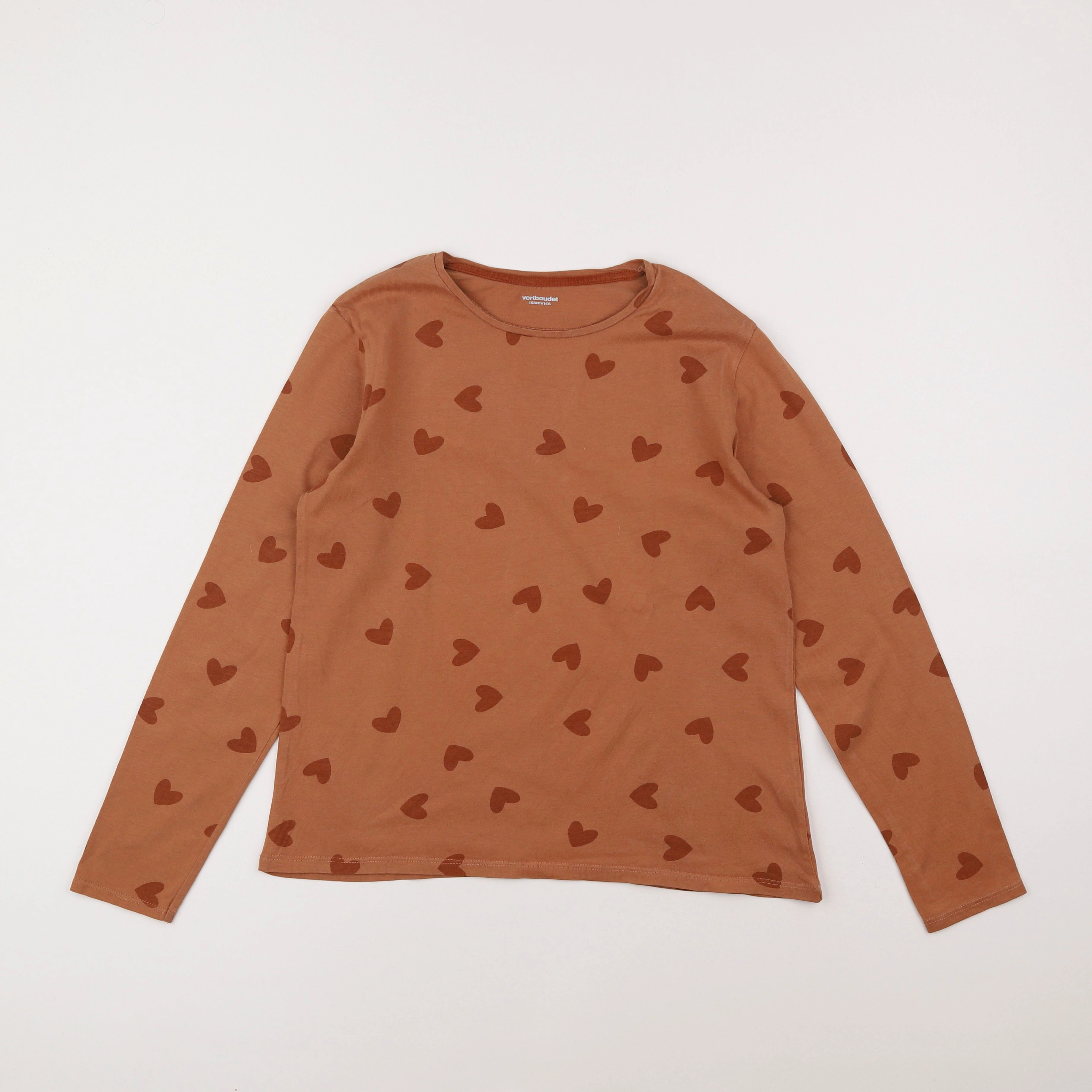 Vertbaudet - tee-shirt marron - 14 ans