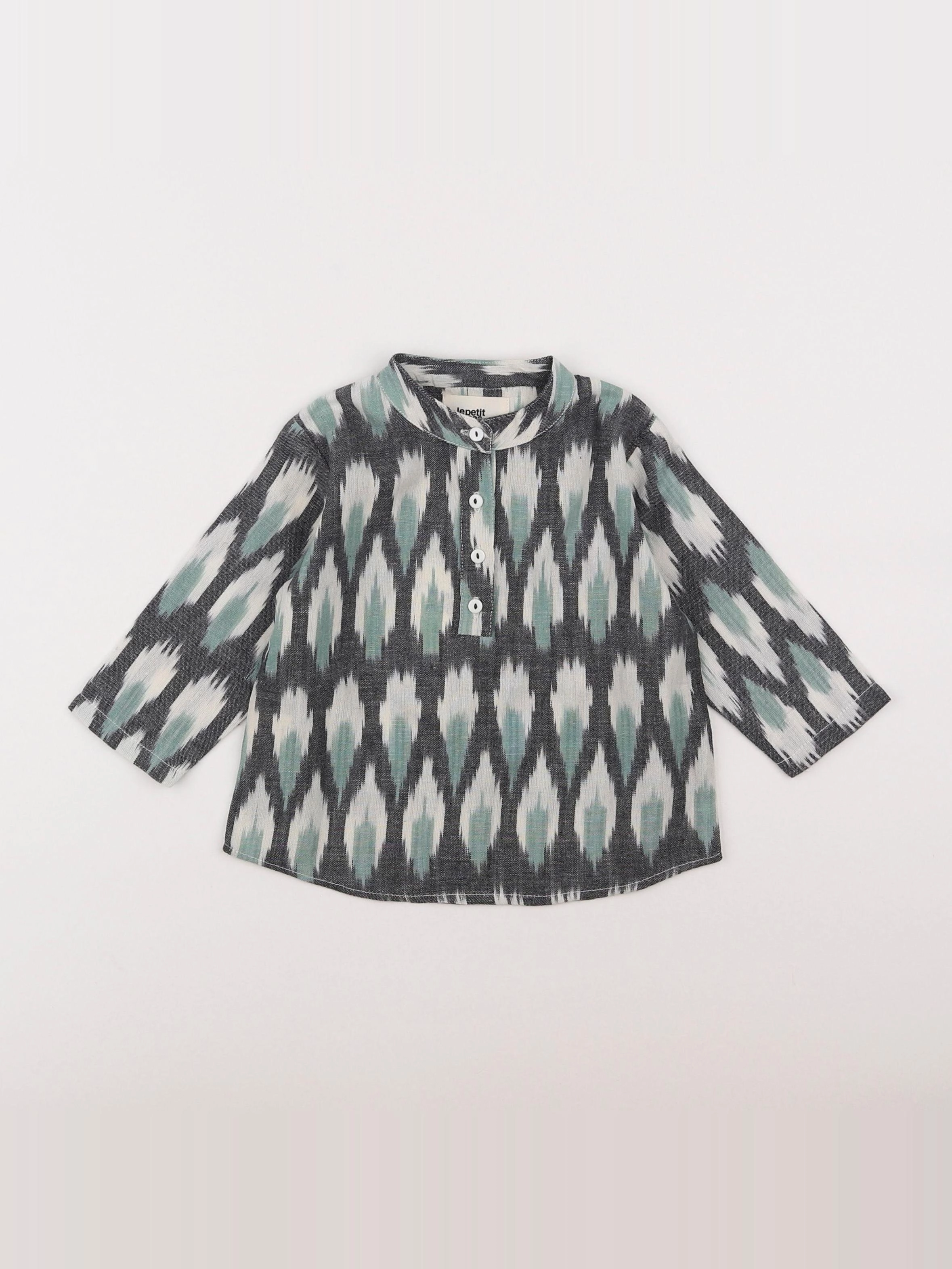 Lucas du Tertre - chemise gris - 6/9 mois