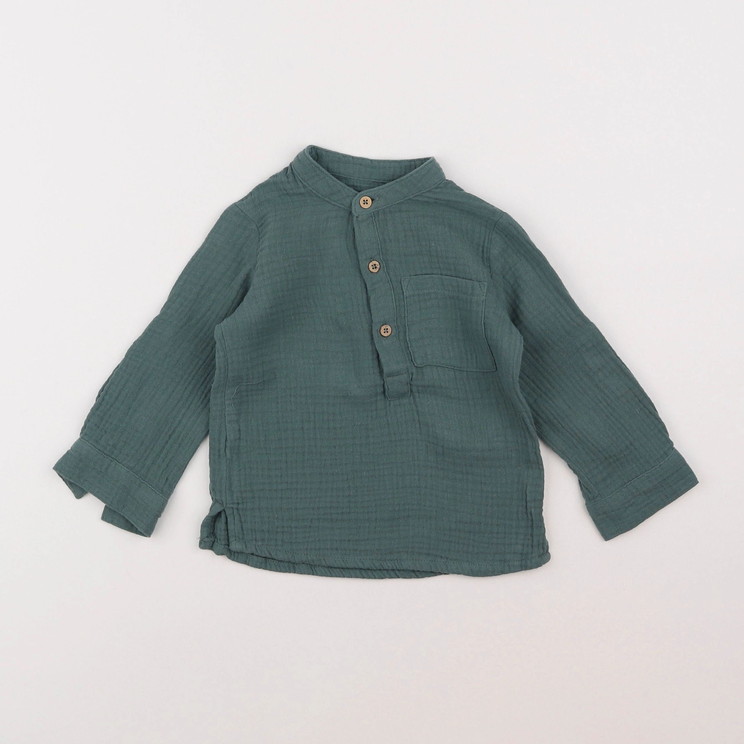 Vertbaudet - chemise vert - 2 ans