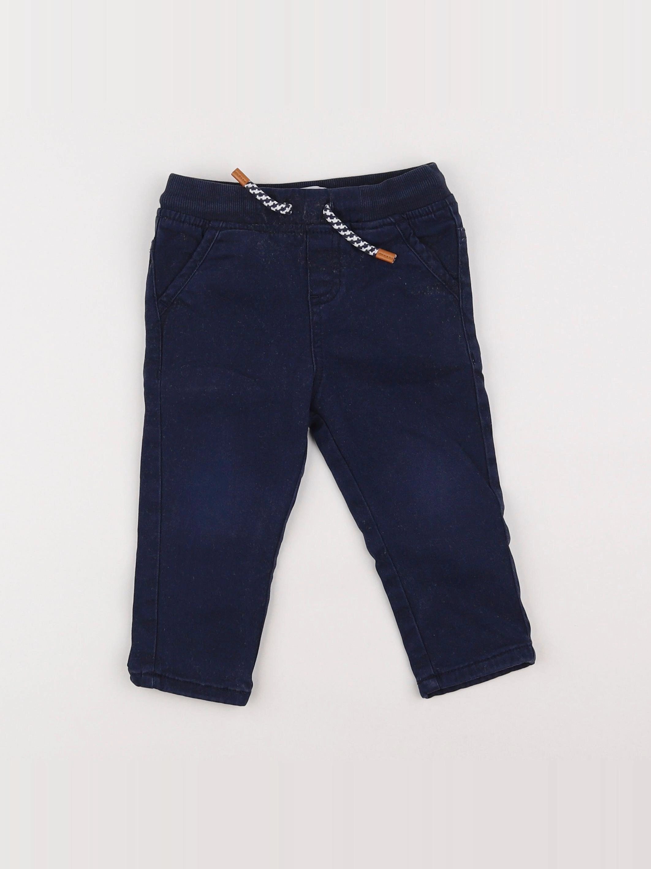 Vertbaudet - pantalon bleu - 18 mois