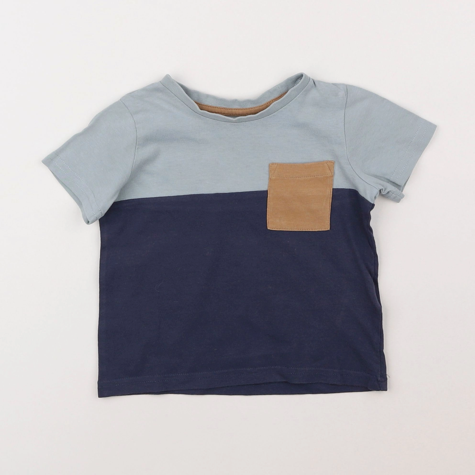 Vertbaudet - tee-shirt bleu - 2 ans