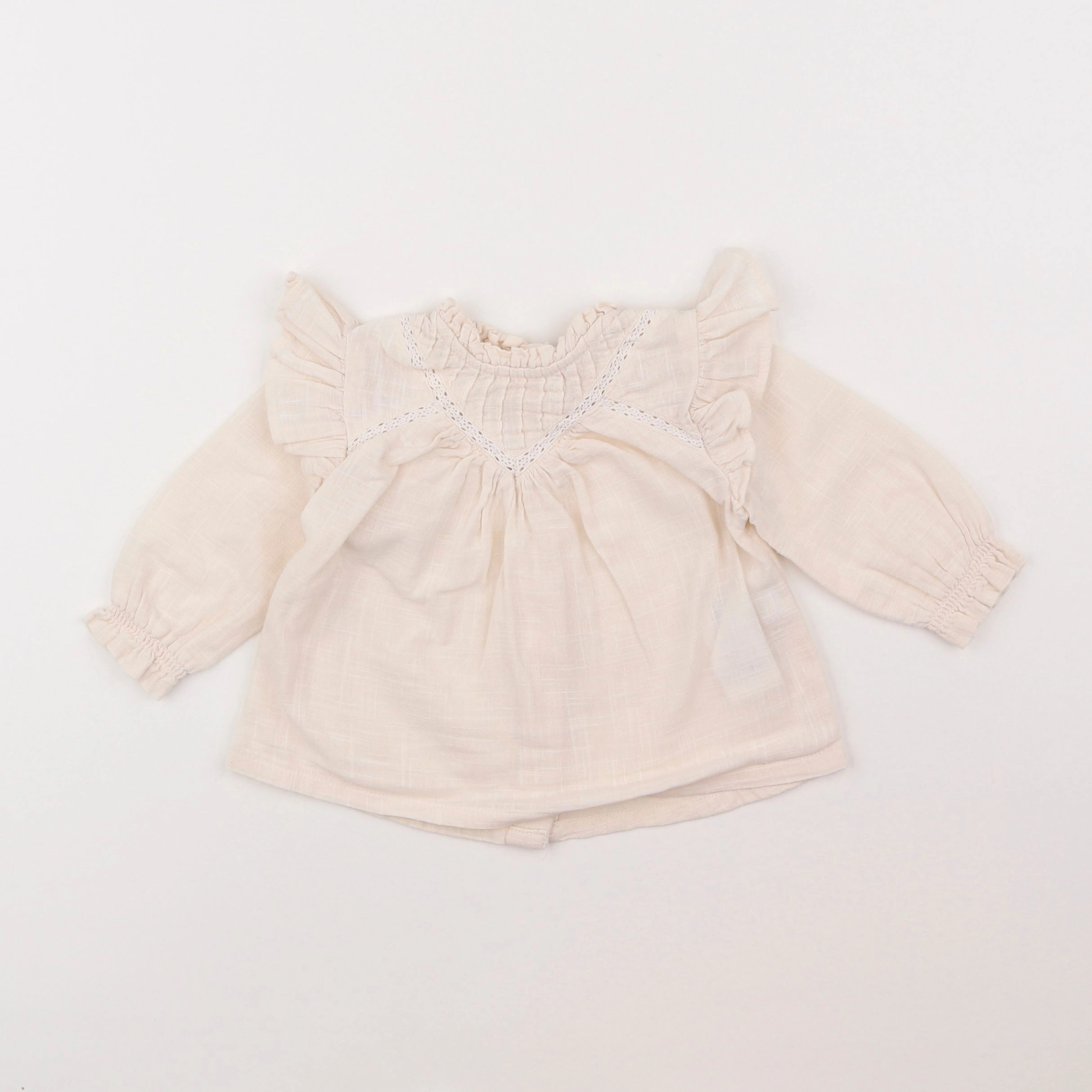 Vertbaudet - blouse beige - 6 mois