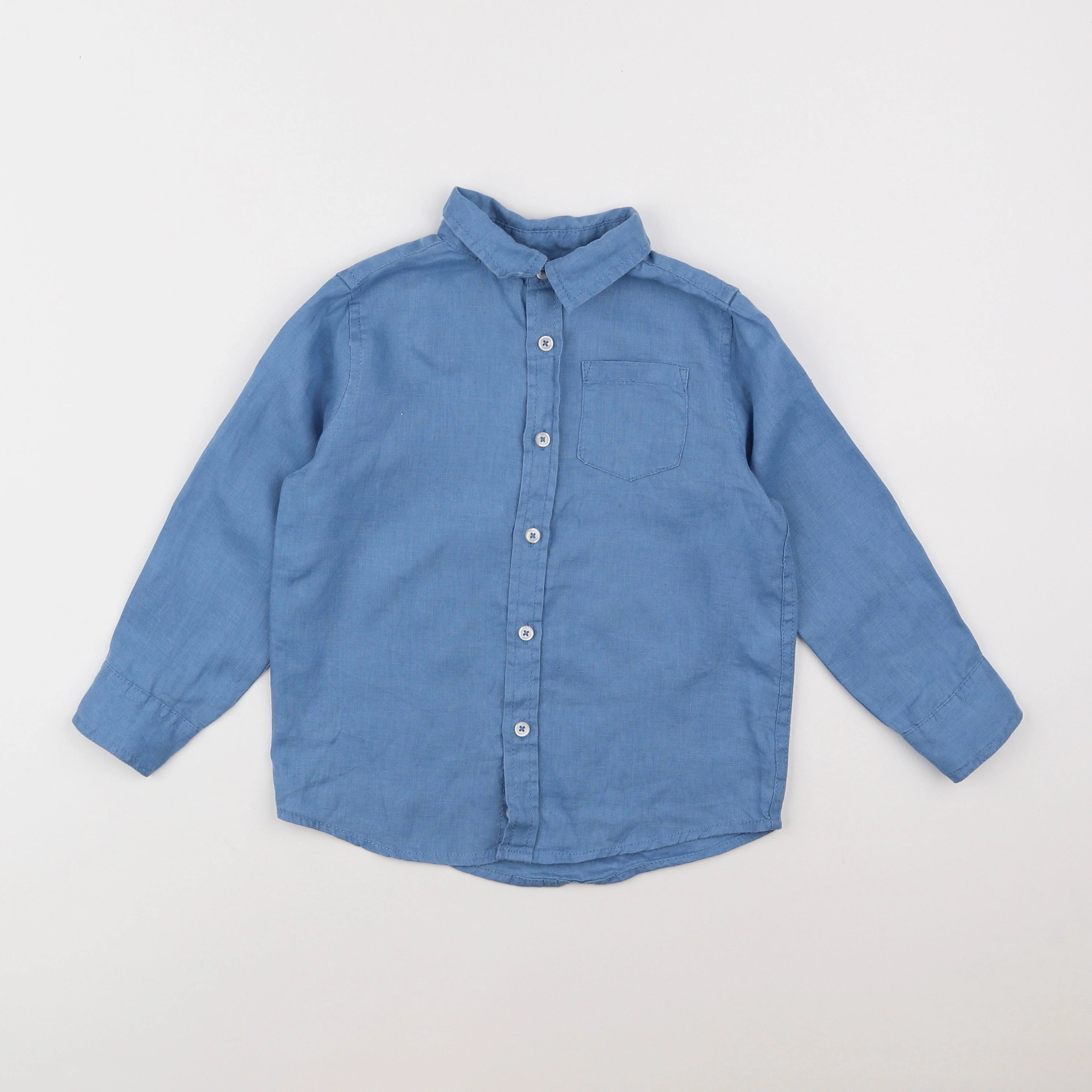 Monoprix - chemise bleu - 3 ans