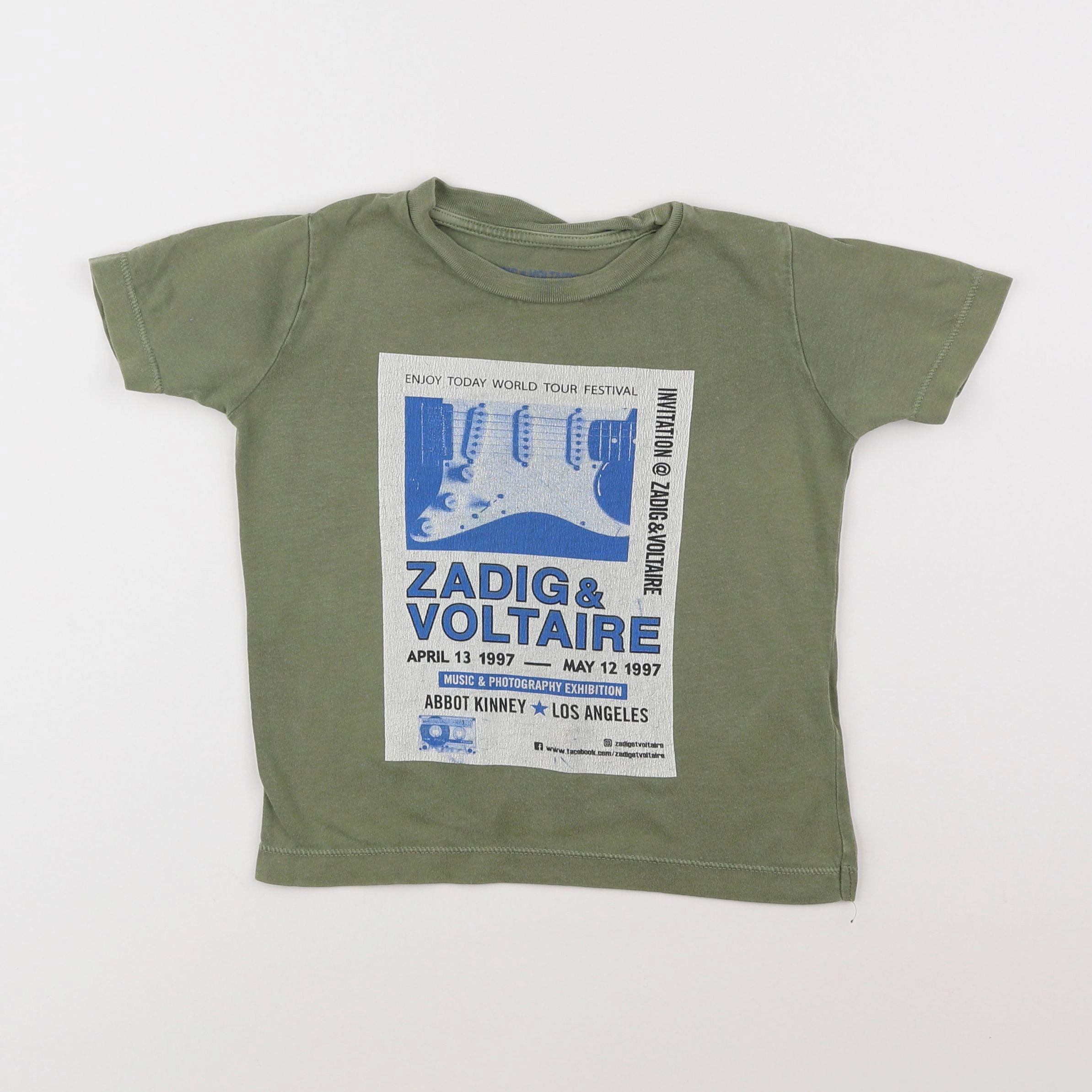 Zadig & Voltaire - tee-shirt vert - 4 ans