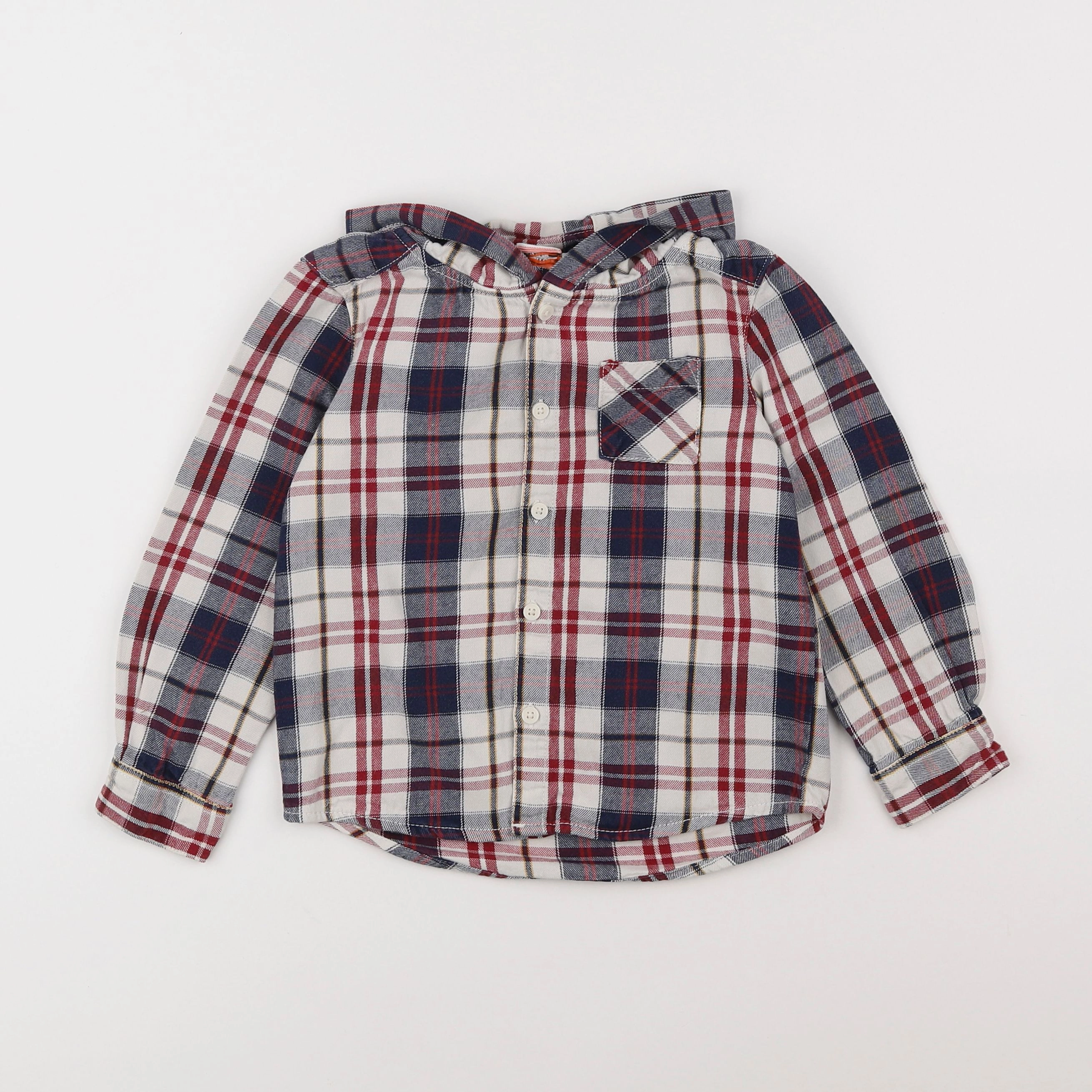 Tape à l'oeil - chemise blanc, bleu, rouge - 3 ans