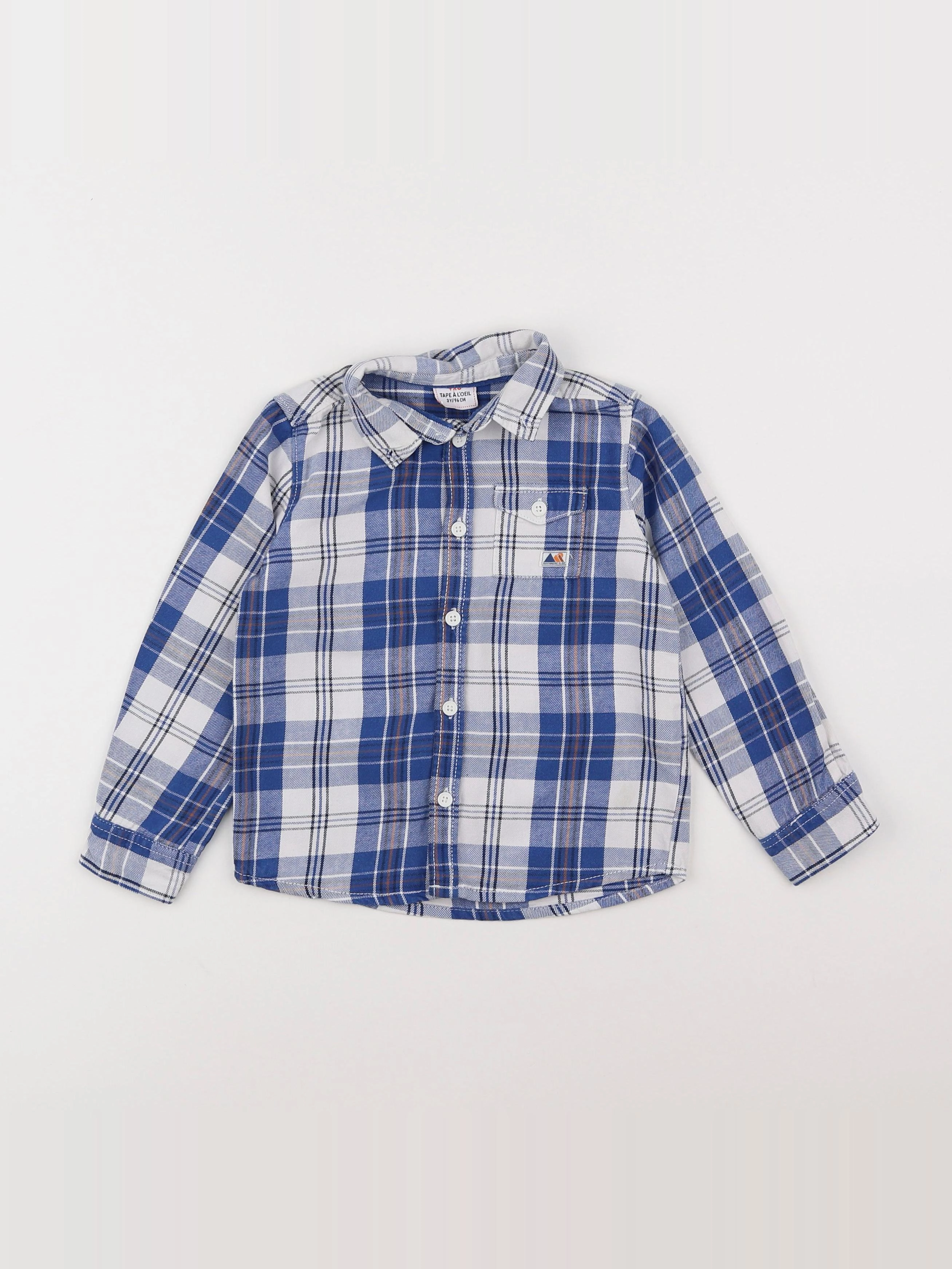 Tape à l'oeil - chemise blanc, bleu - 3 ans