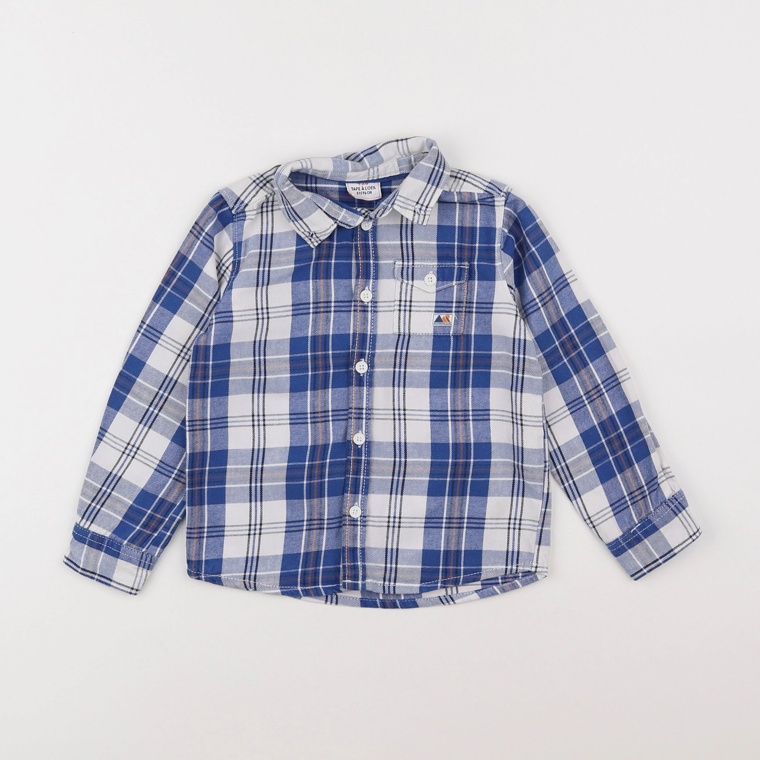 Tape à l'oeil - chemise blanc, bleu - 3 ans