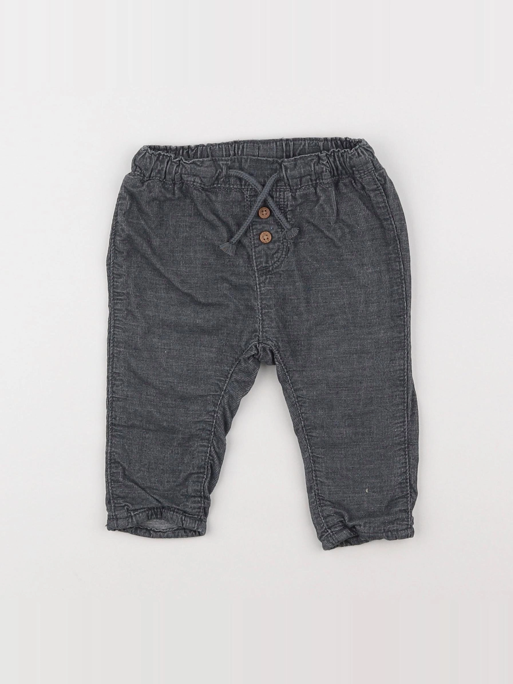 H&M - sarouel gris - 3/6 mois