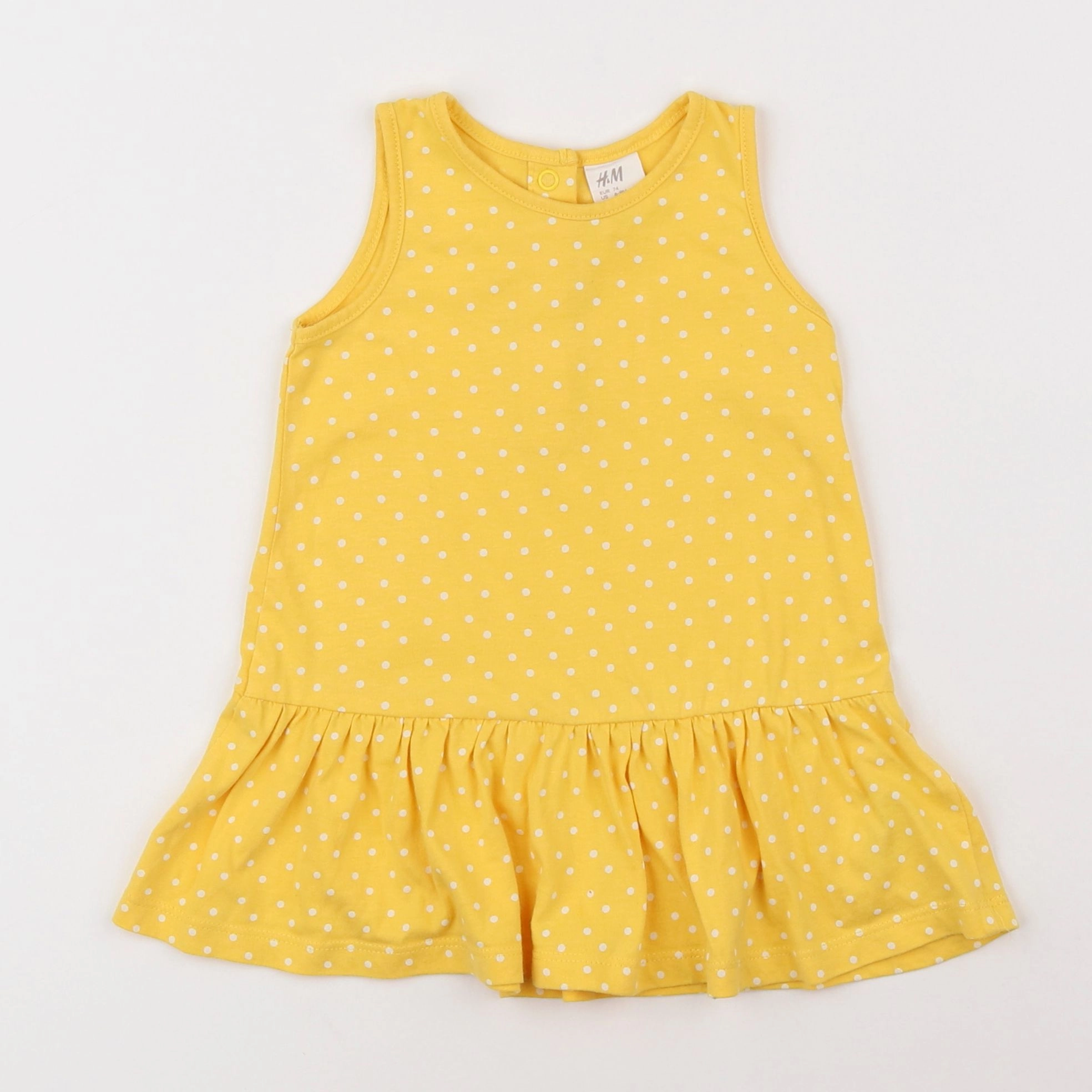 H&M - robe jaune - 6/9 mois