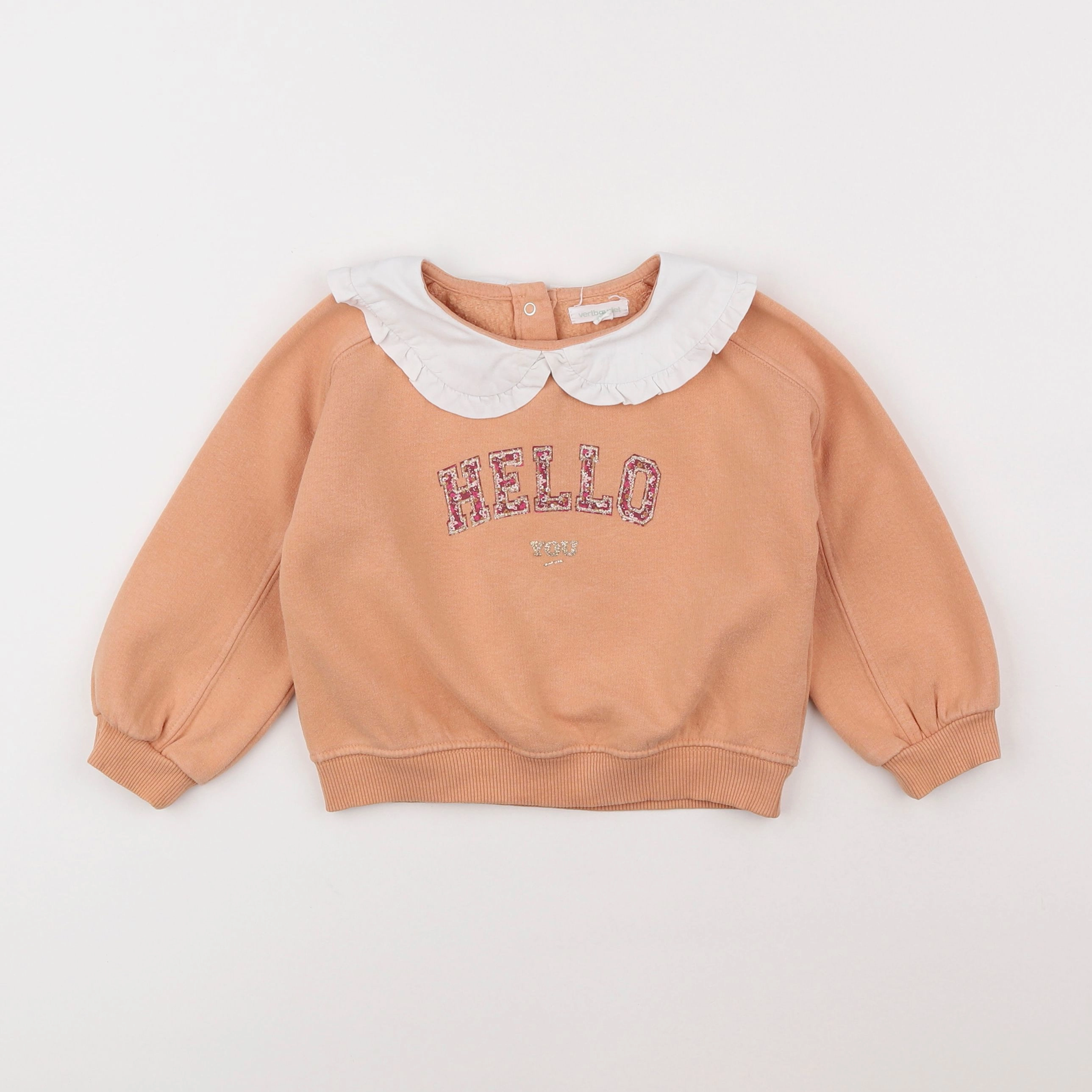 Vertbaudet - sweat orange - 2 ans