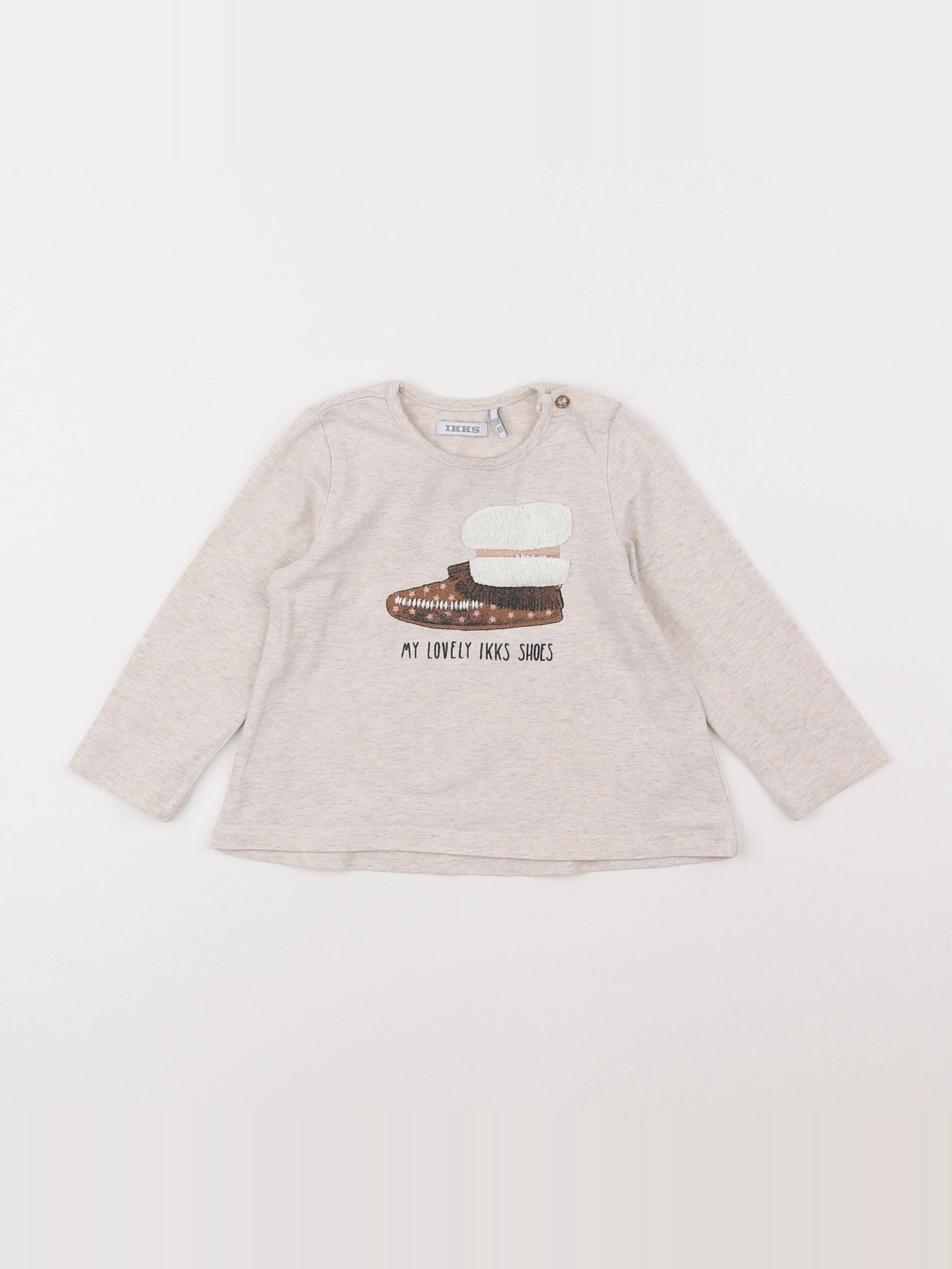 IKKS - tee-shirt beige - 18 mois