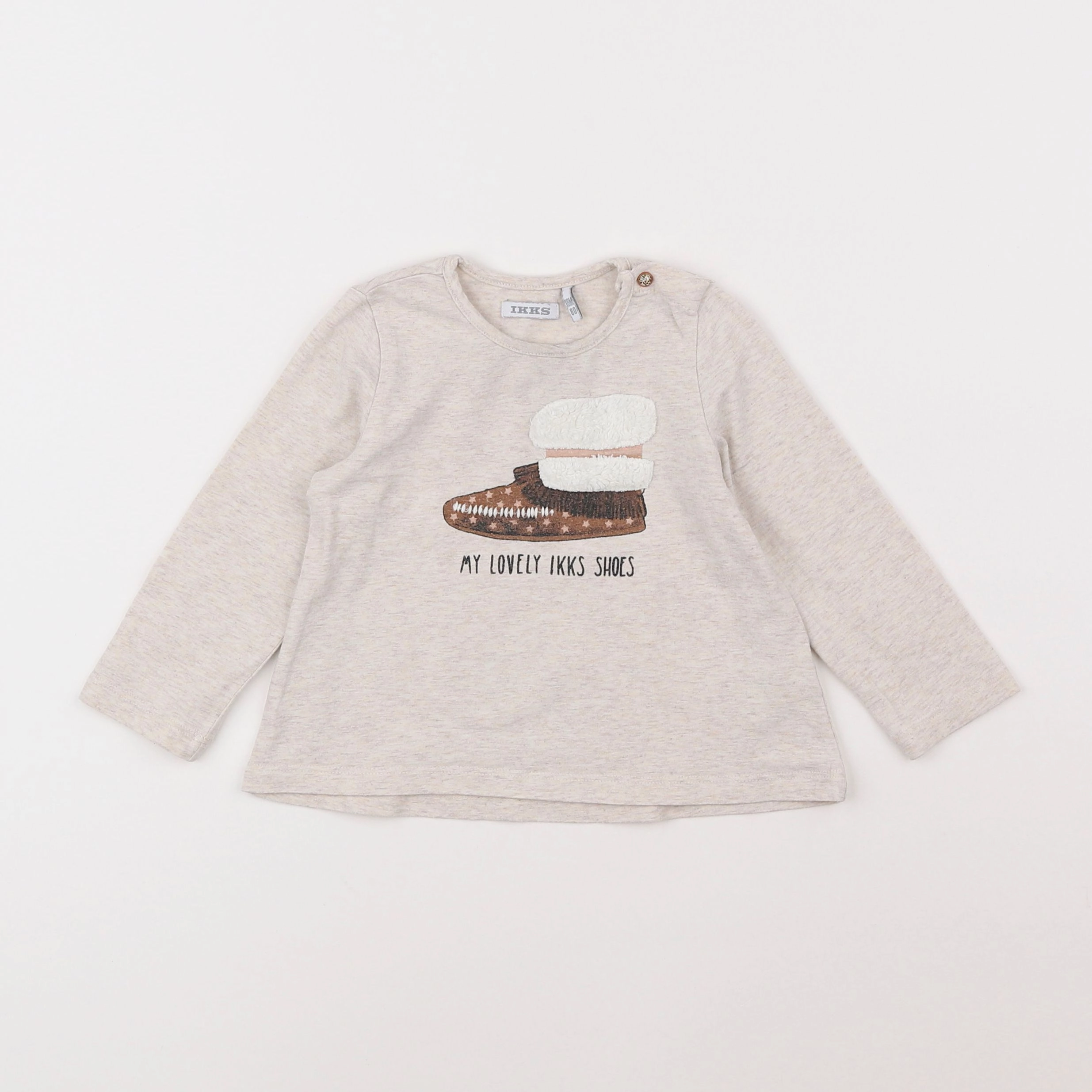IKKS - tee-shirt beige - 18 mois