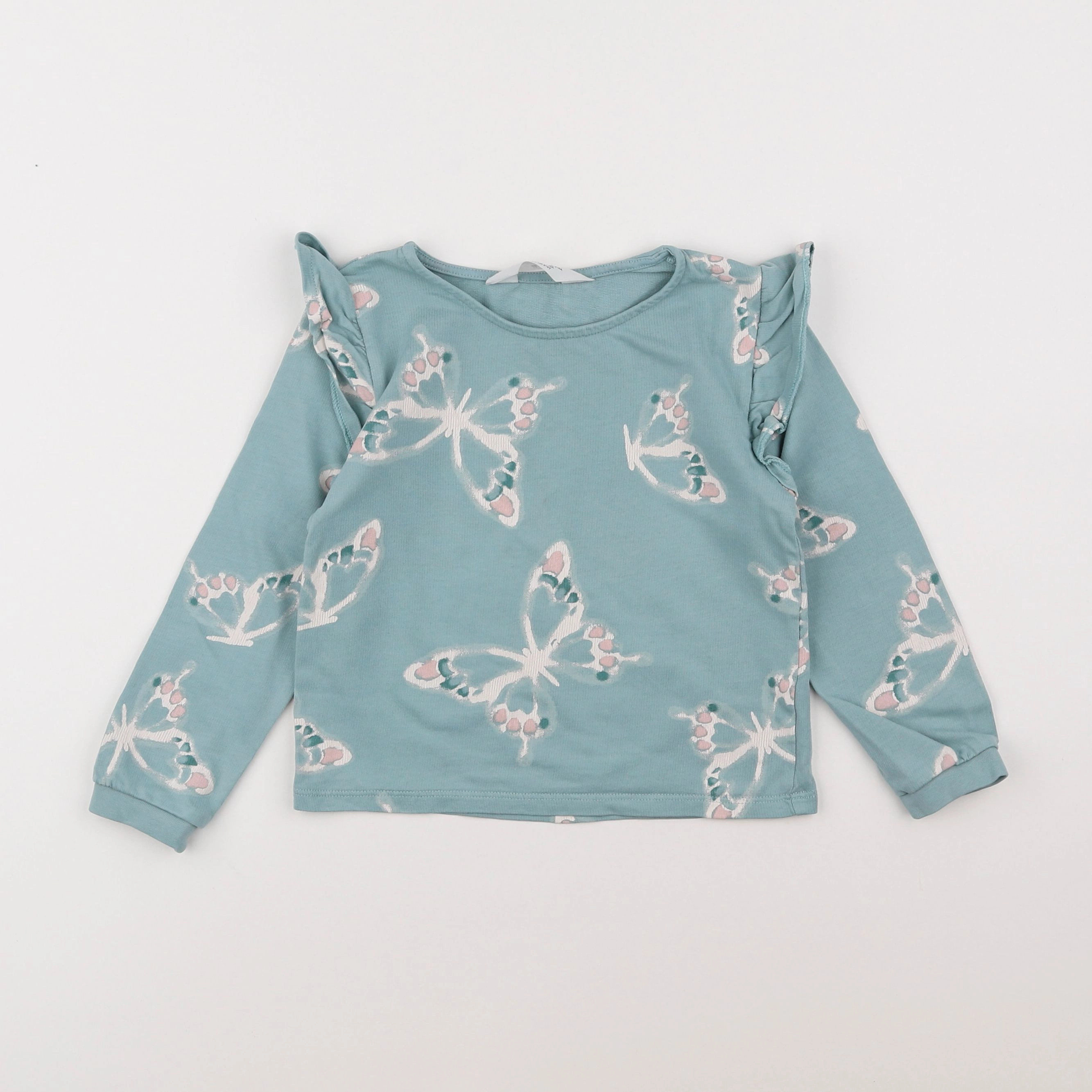 H&M - sweat bleu - 2/4 ans