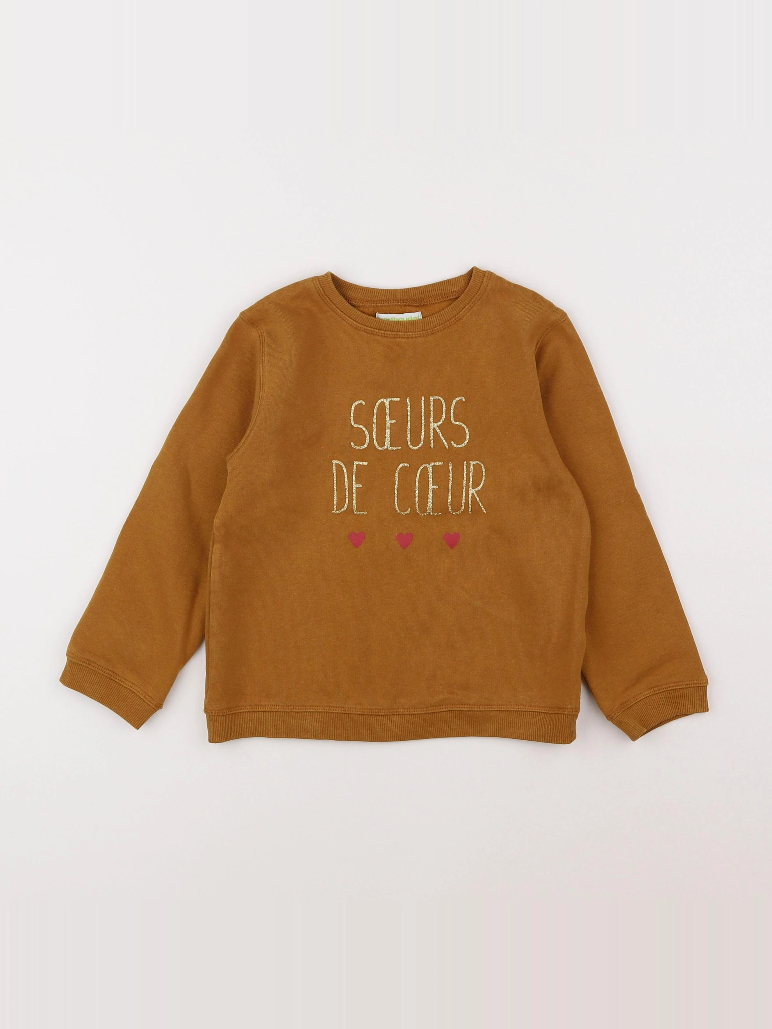 Vertbaudet - sweat marron - 6 ans