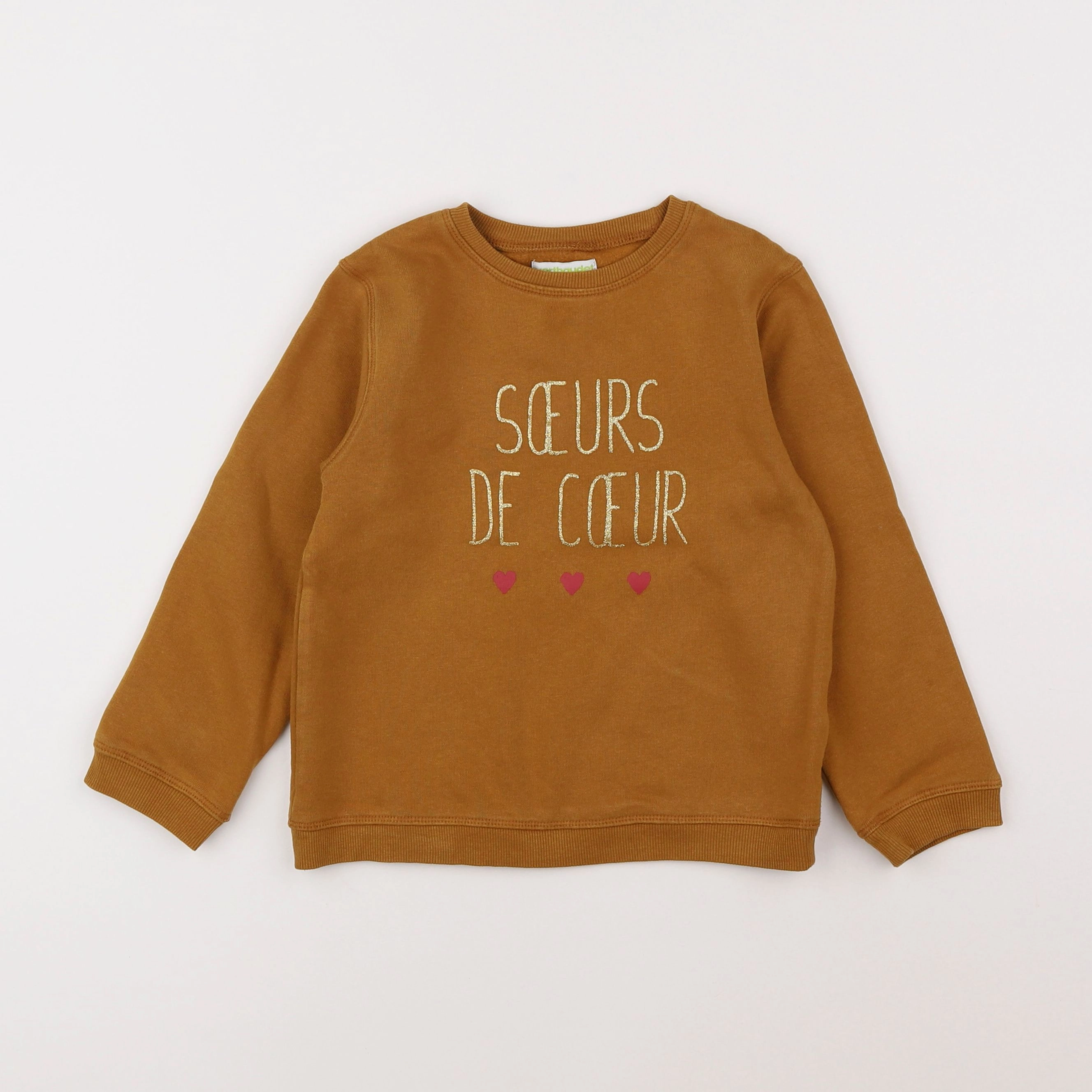 Vertbaudet - sweat marron - 6 ans