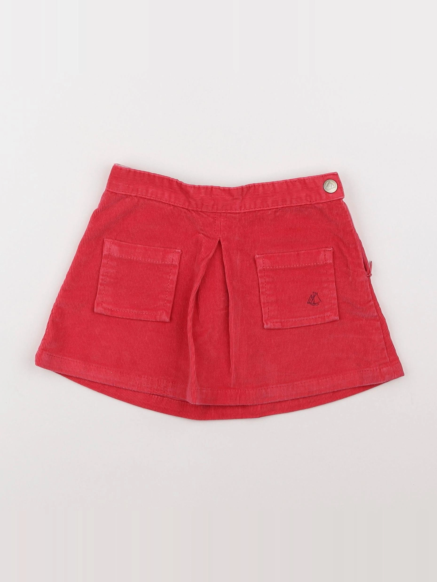 Petit Bateau - jupe rouge - 4 ans