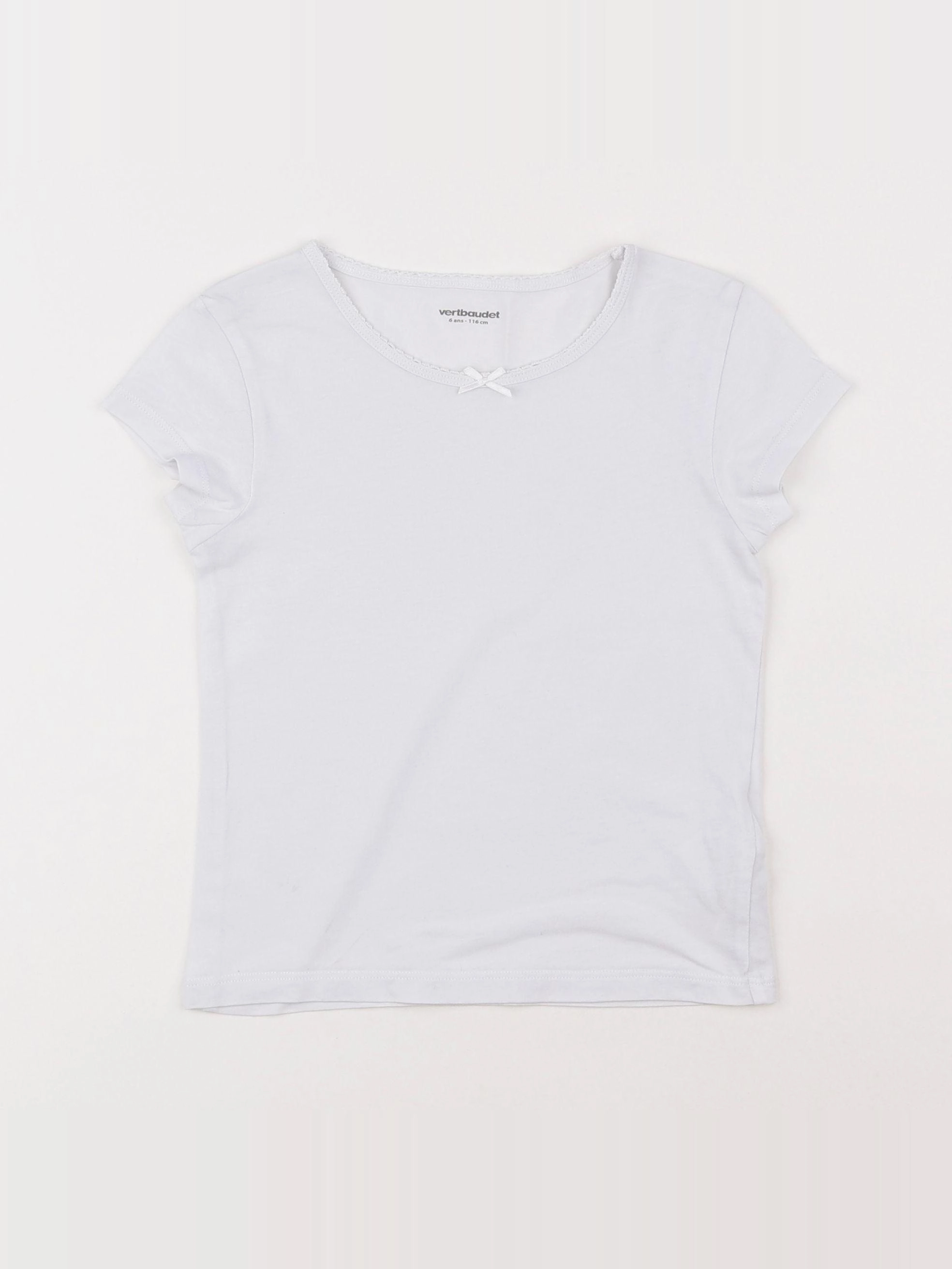 Vertbaudet - maillot de corps blanc - 6 ans