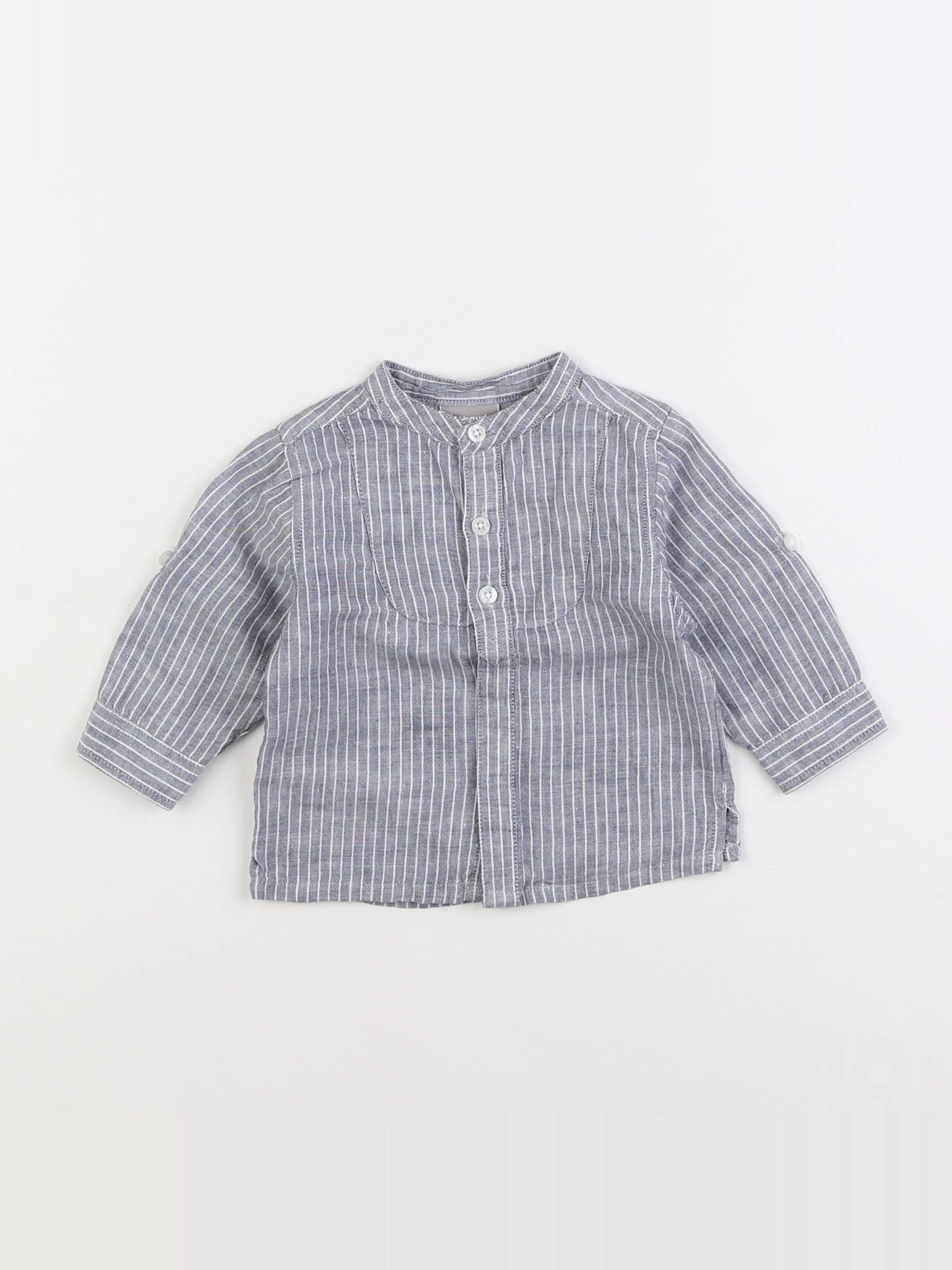 Vertbaudet - chemise bleu - 6 mois