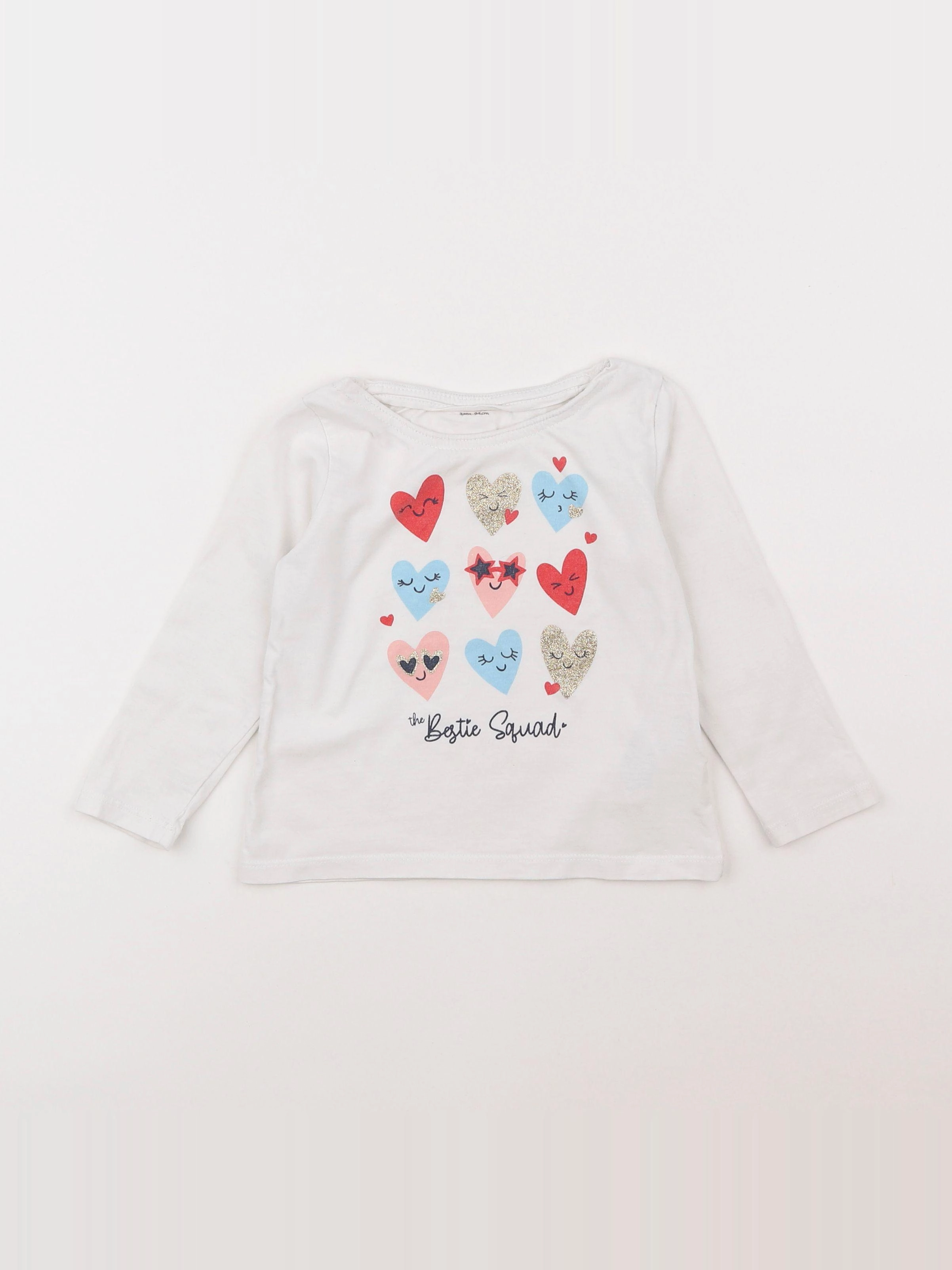 Vertbaudet - tee-shirt blanc - 3 ans