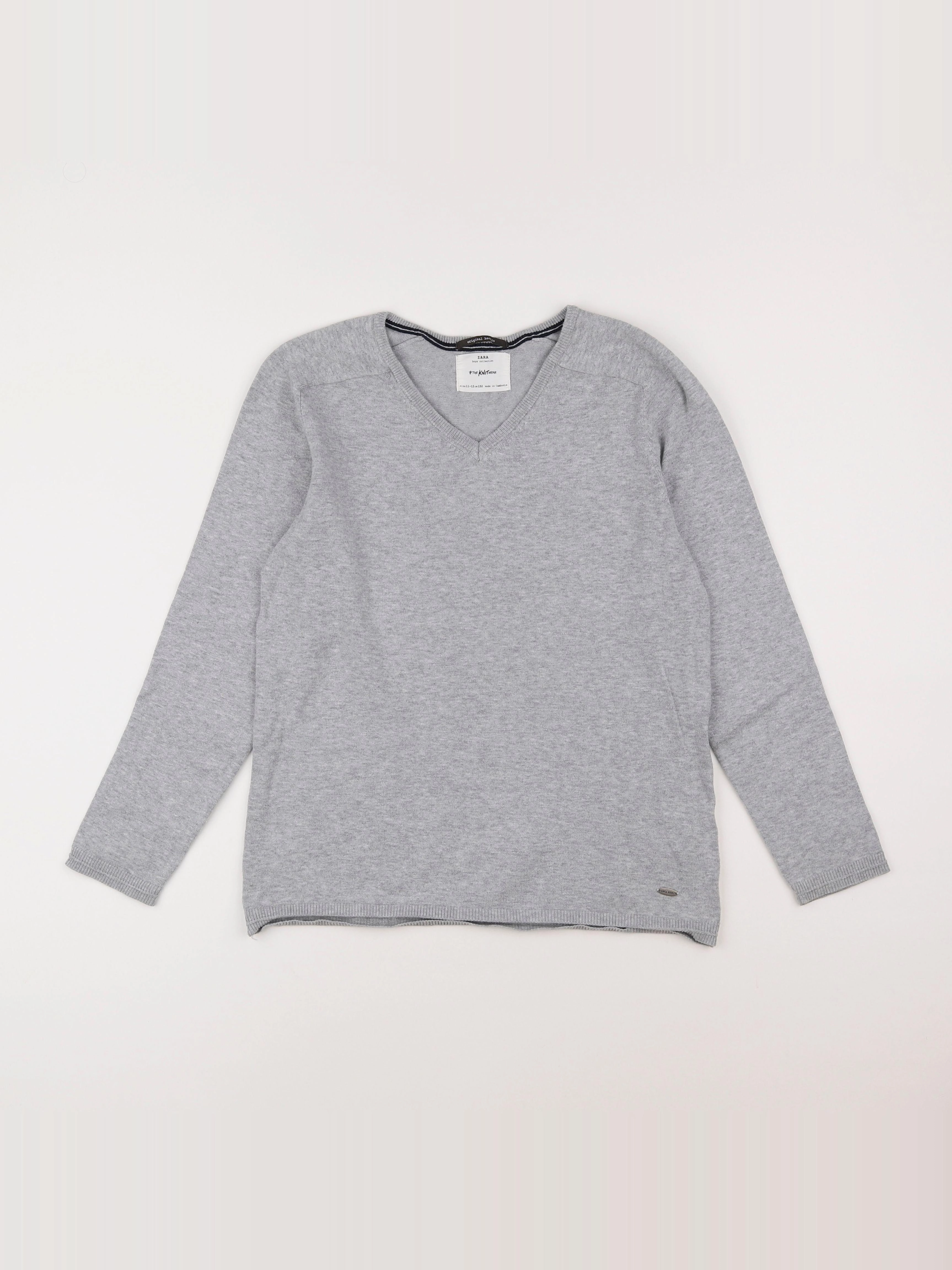 Zara - pull gris - 11/12 ans