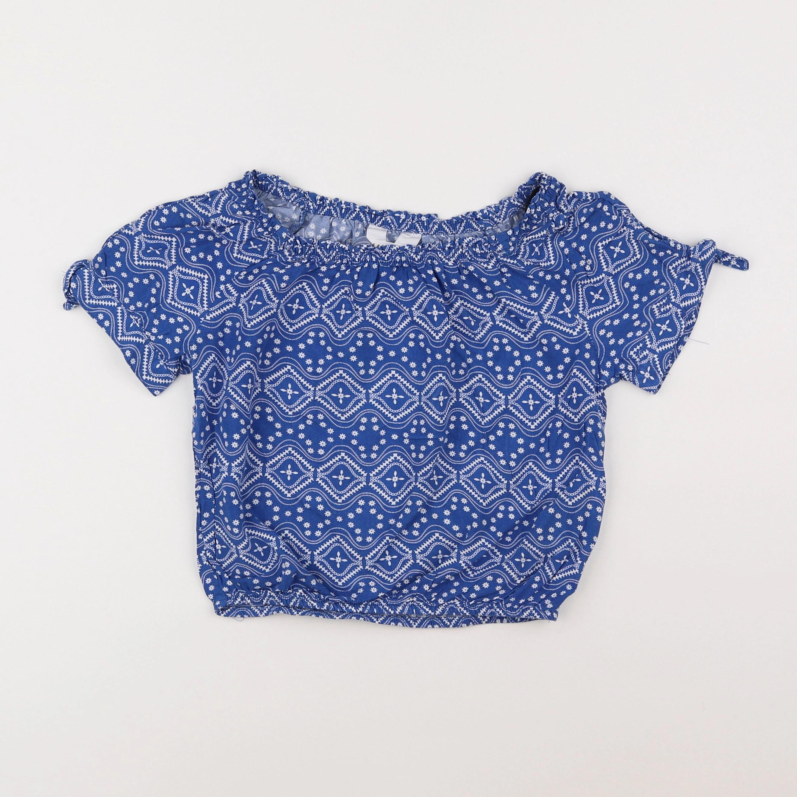 H&M - blouse bleu - 10 ans